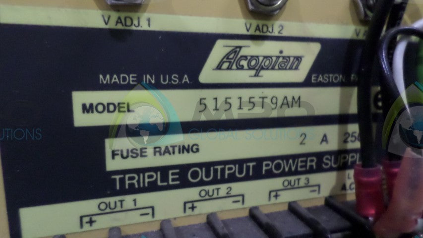 ACOPIAN 51515T9AM TRIPLE OUTPUT POWER SUPPLY *USED*