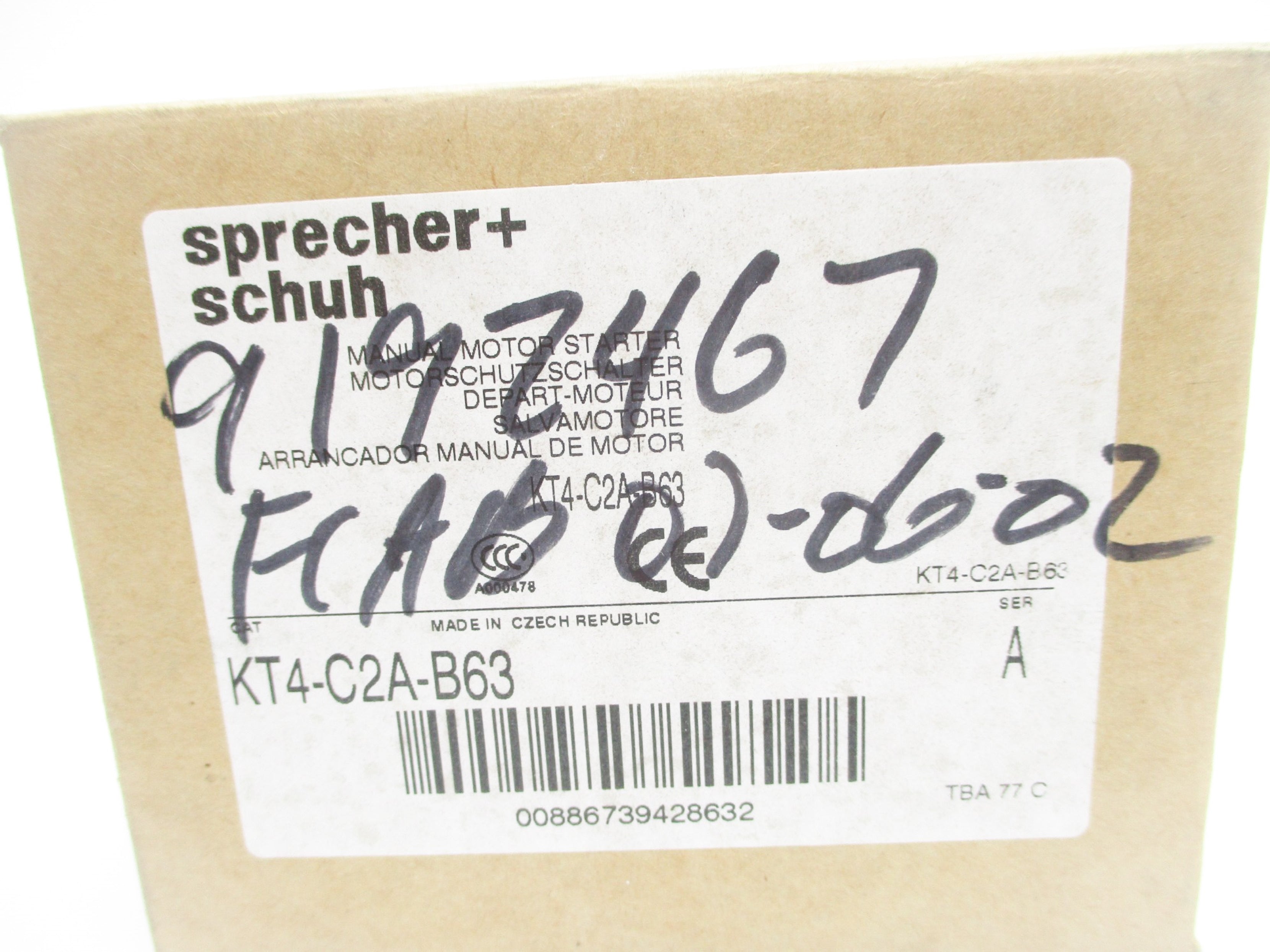 SPRECHER+SCHUH KT4-C2A-B63 SER. A NSMP