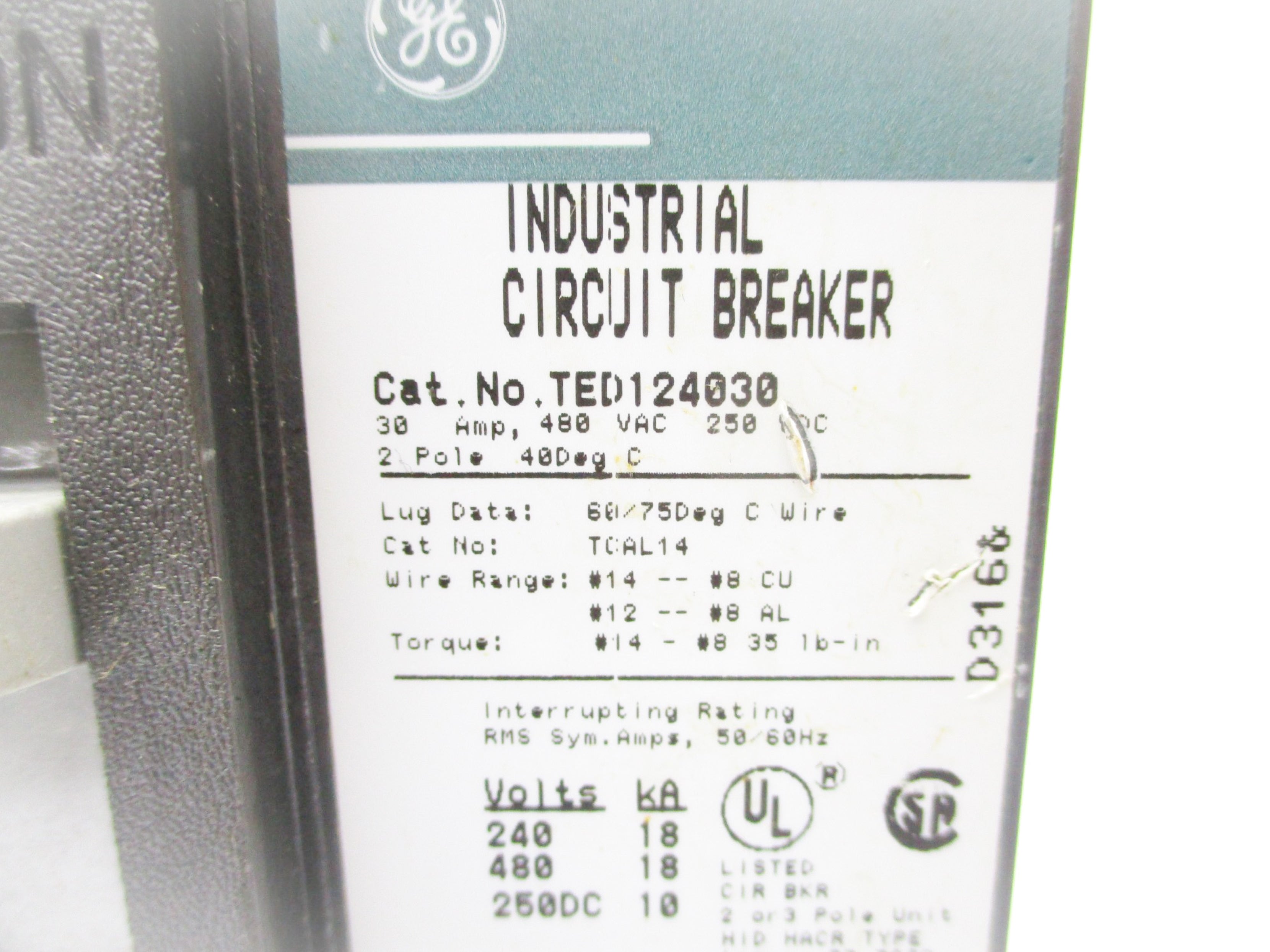 GENERAL ELECTRIC TED124030 480V 30A NSNP