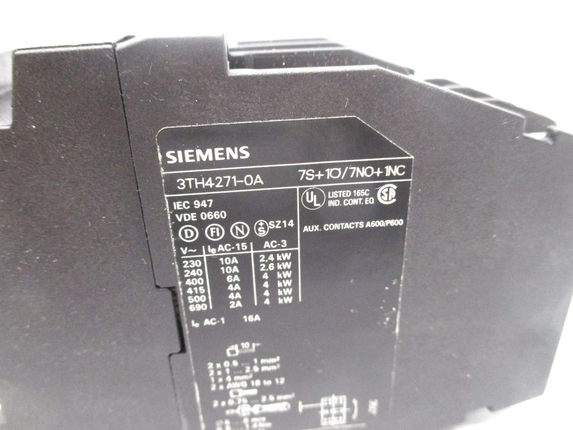 SIEMENS 3TH4271-0A 110/120V NSNP