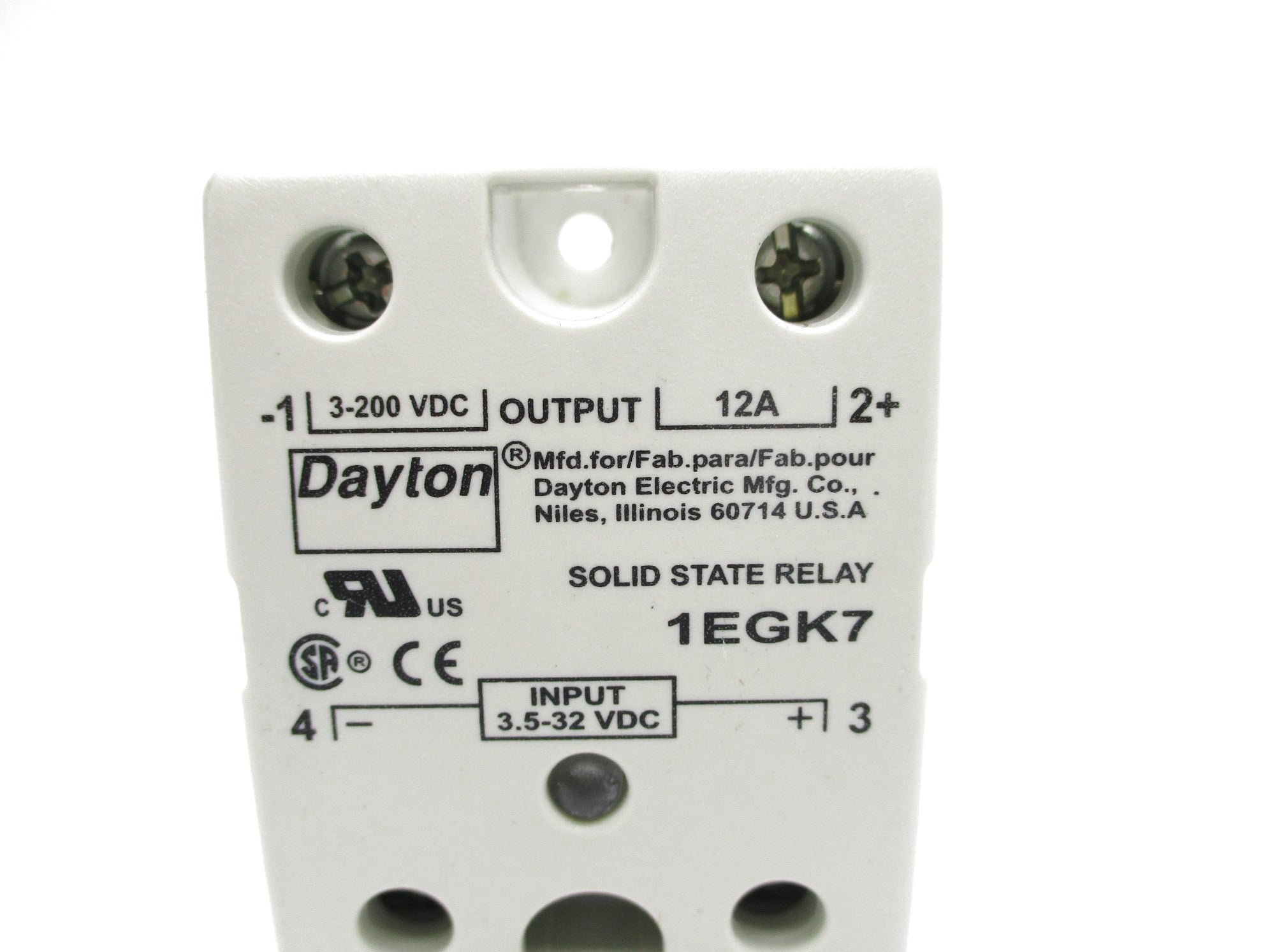 DAYTON 1EGK7 12A 3.5-32VDC  NSNP