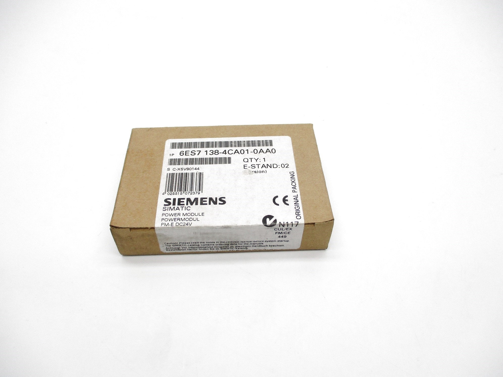 SIEMENS 6ES7 138-4CA01-0AA0 24VDC NSFS
