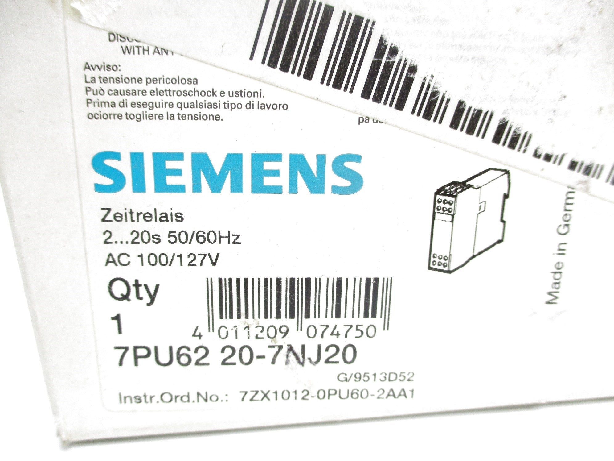 SIEMENS 7PU6220-7NJ20 100/127VAC NSMP