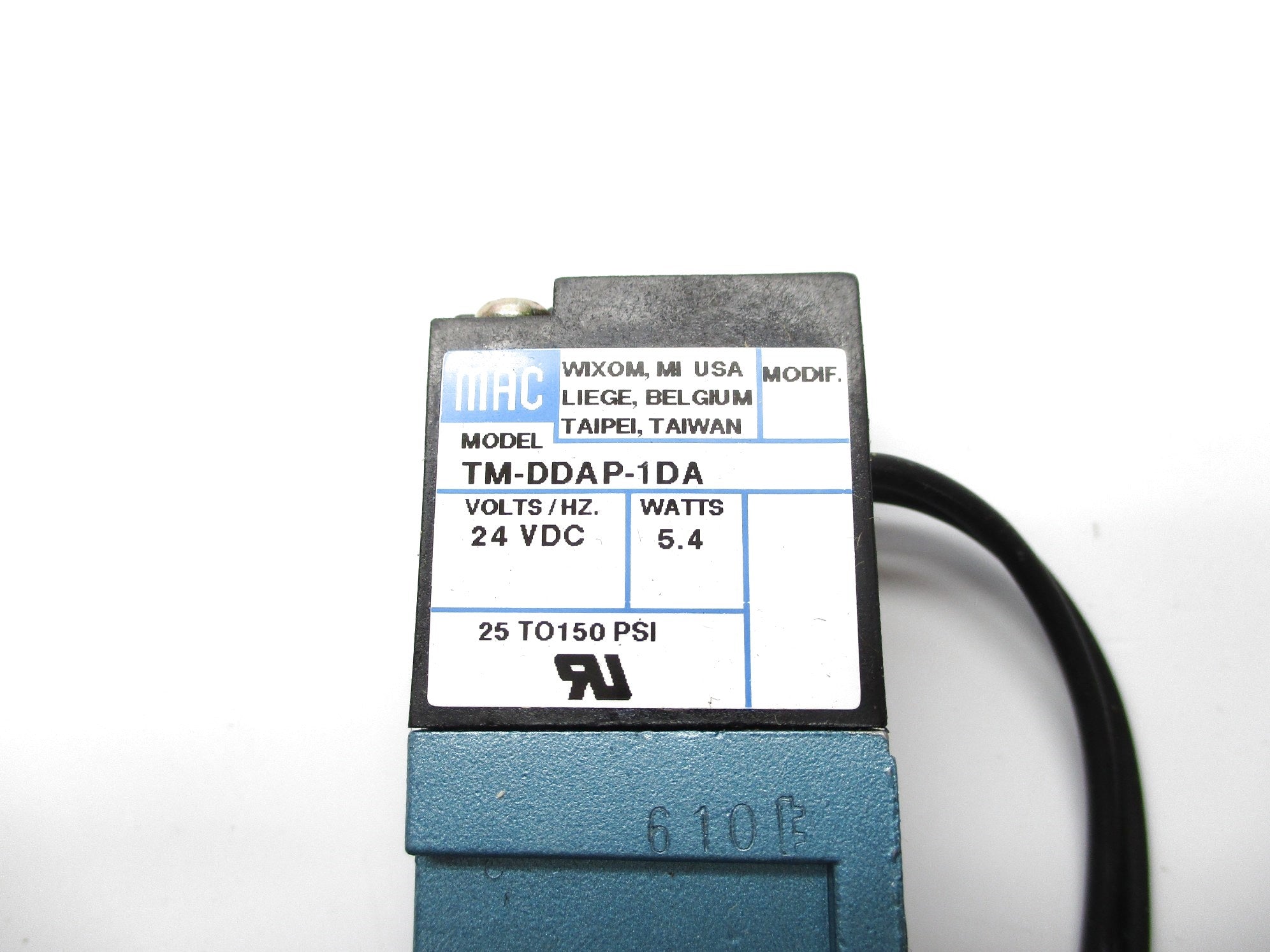 MAC TM-DDAP-1DA 24VDC 25-150PSI NSNP