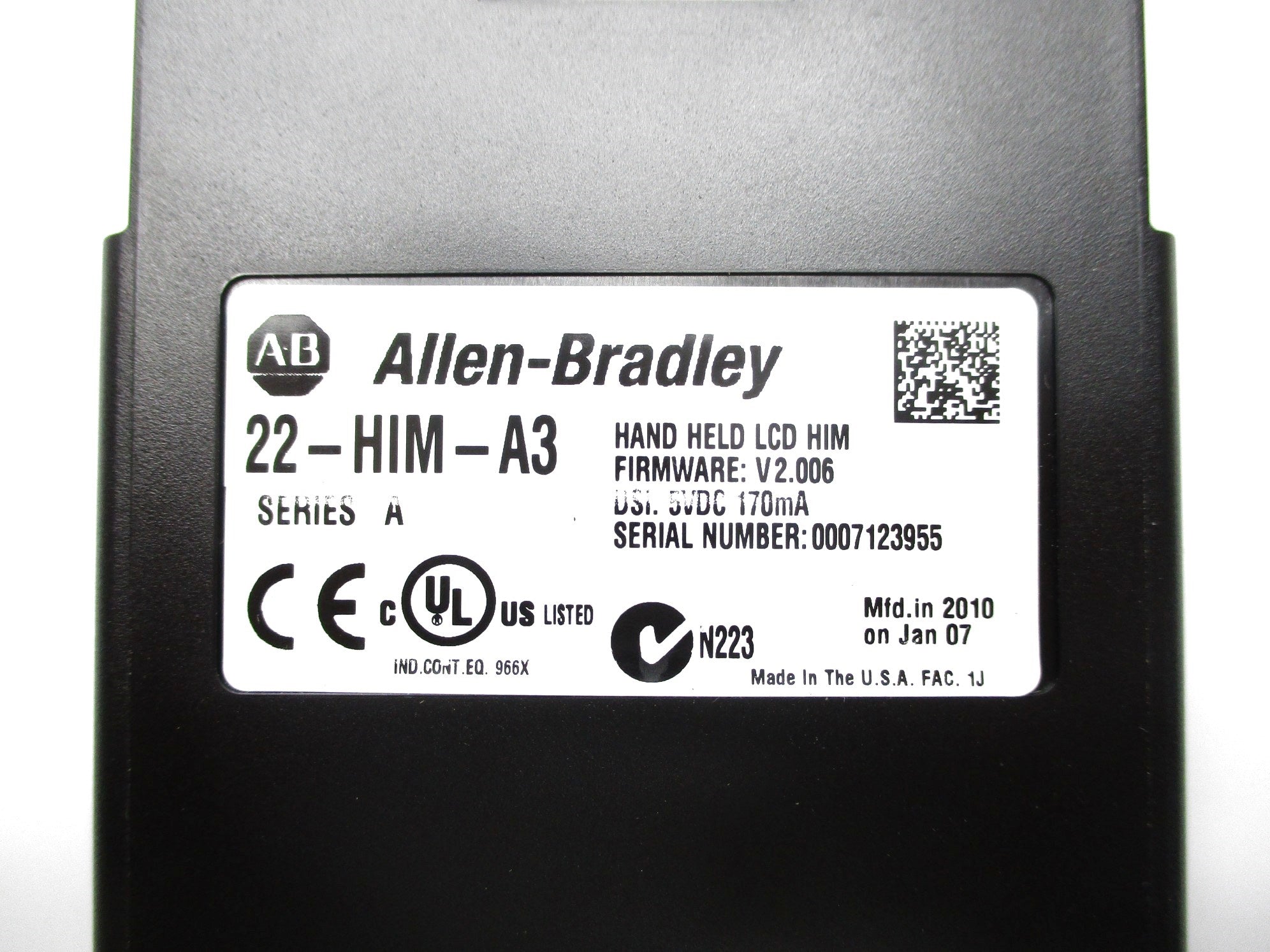 ALLEN BRADLEY 22-HIM-A3 SER. A F/W V2.006 NSNP