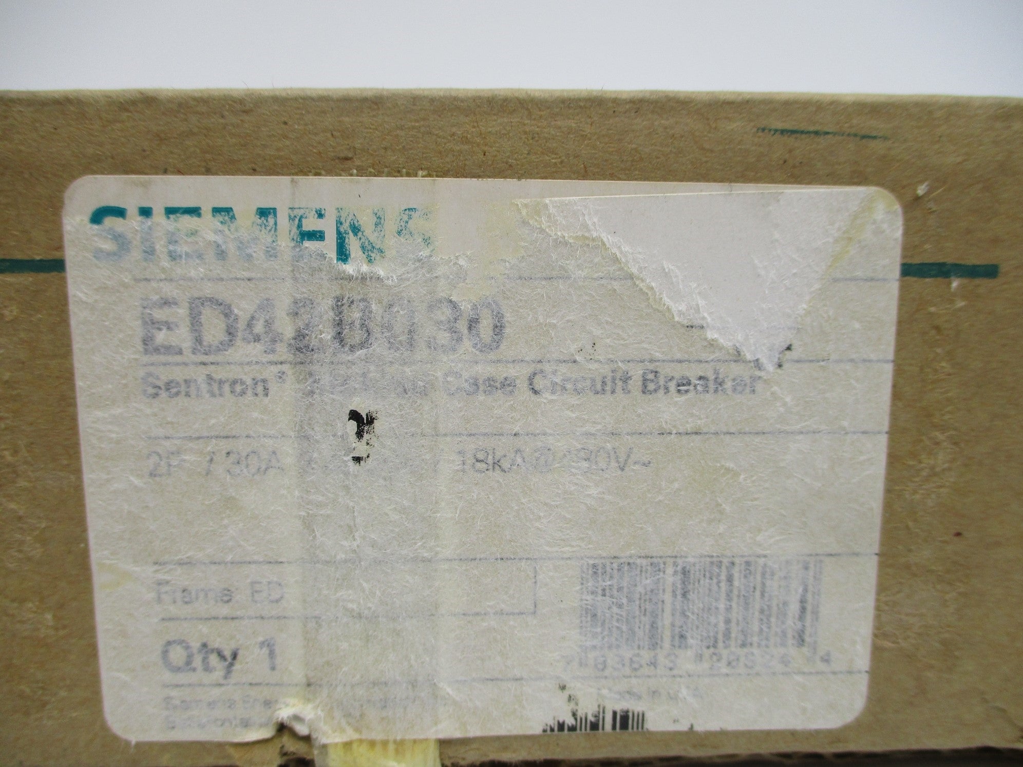 SIEMENS ED42B030 30A 480VDC NSMP
