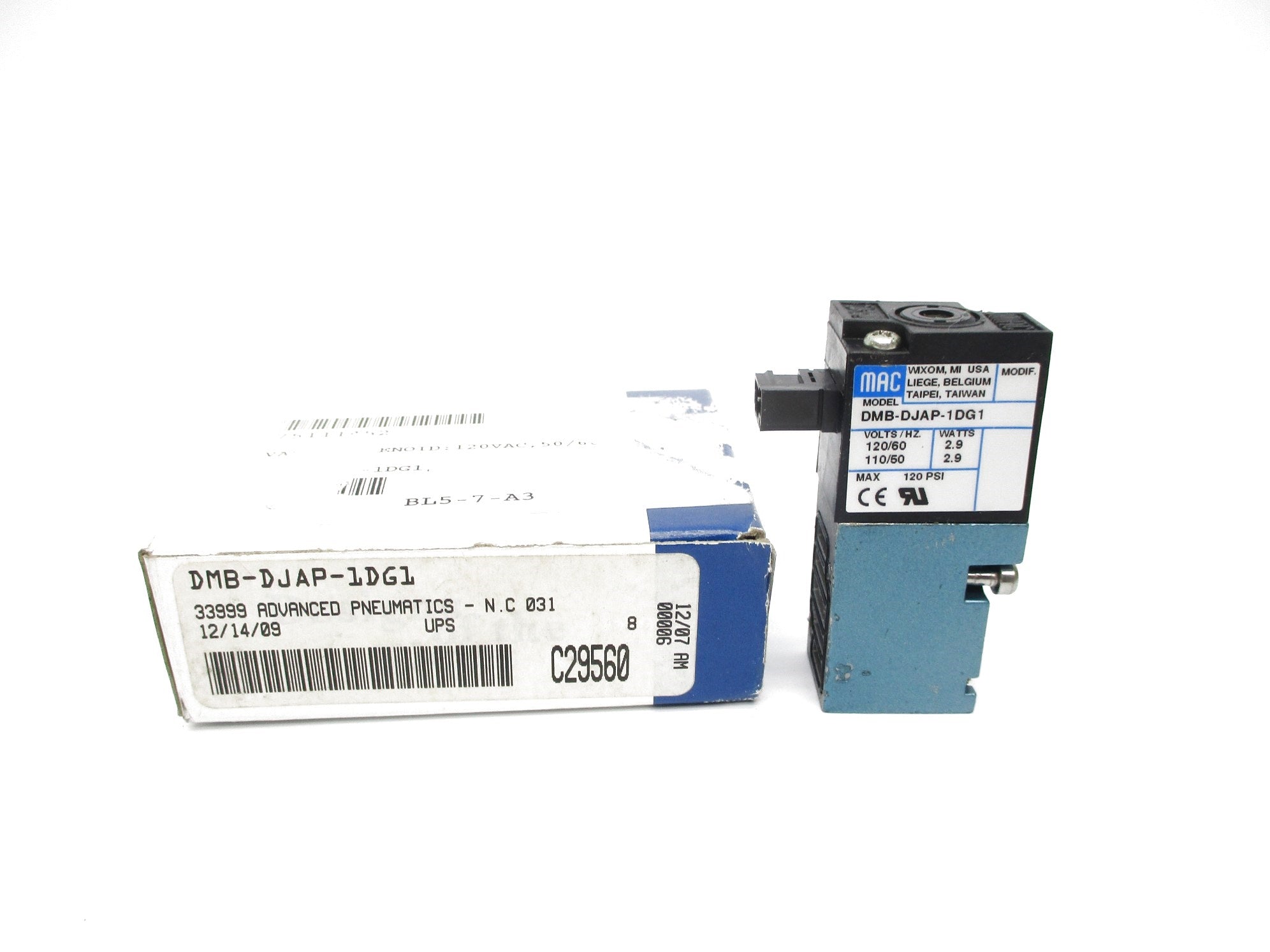 MAC DMB-DJAP-1DG1 120/60 110/50 120PSI NSMP