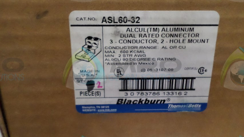 THOMAS&BETTS ASL60-32 ALUMINUM DUAL RATED CONNECTOR *NEW IN BOX*
