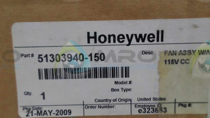 HONEYWELL 51303940-150 FAN W/ ALARM *NEW IN BOX*