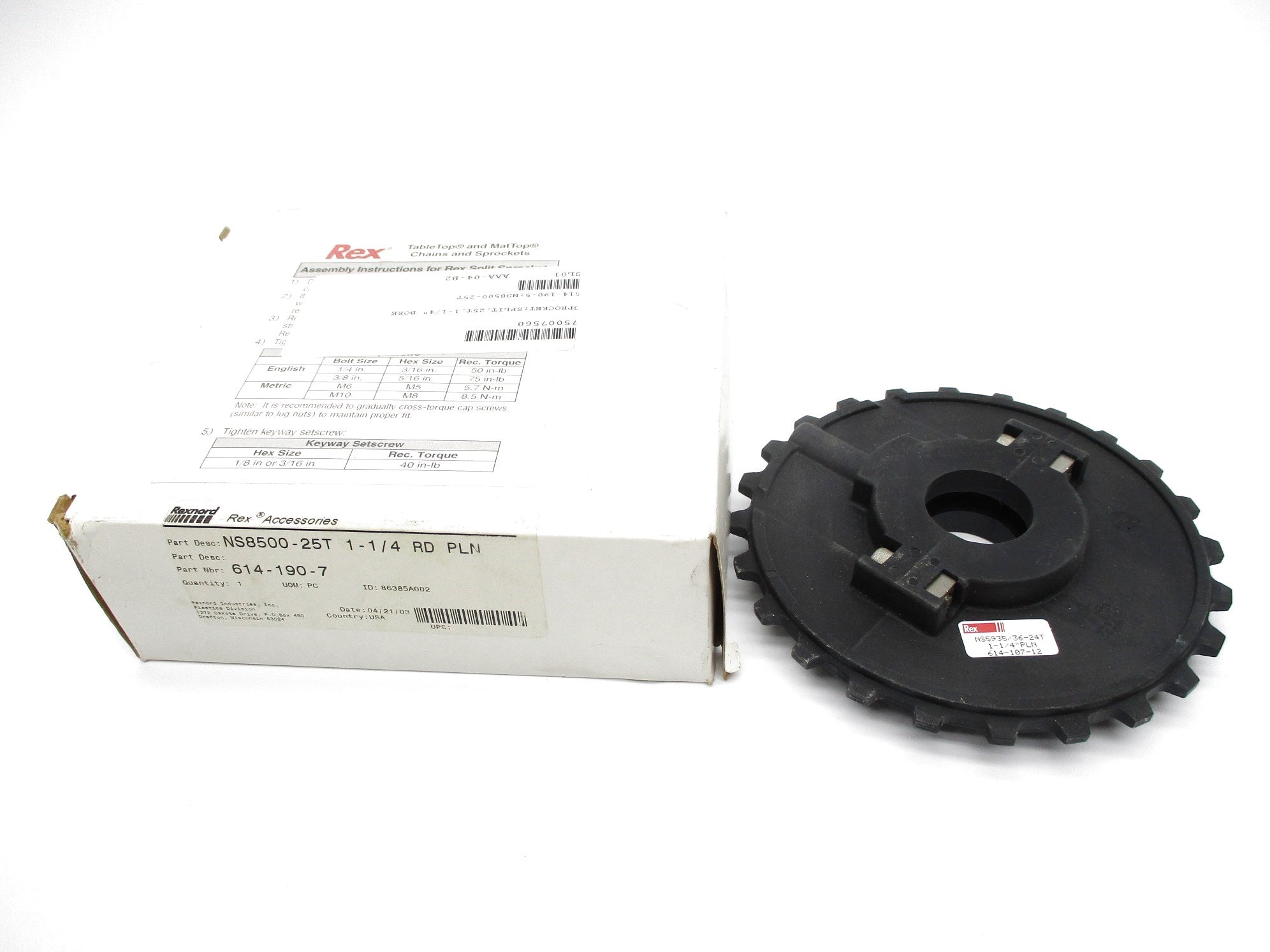 REXNORD NS8500-25T-1-1/4 614-190-7 NSMP