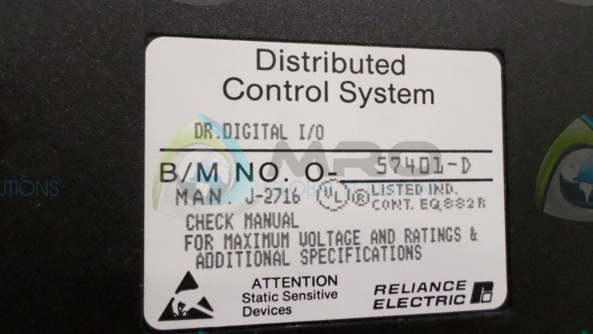 RELIANCE ELECTRIC CO. 57401-D CONTROL SYSTEM *NEW NO BOX*