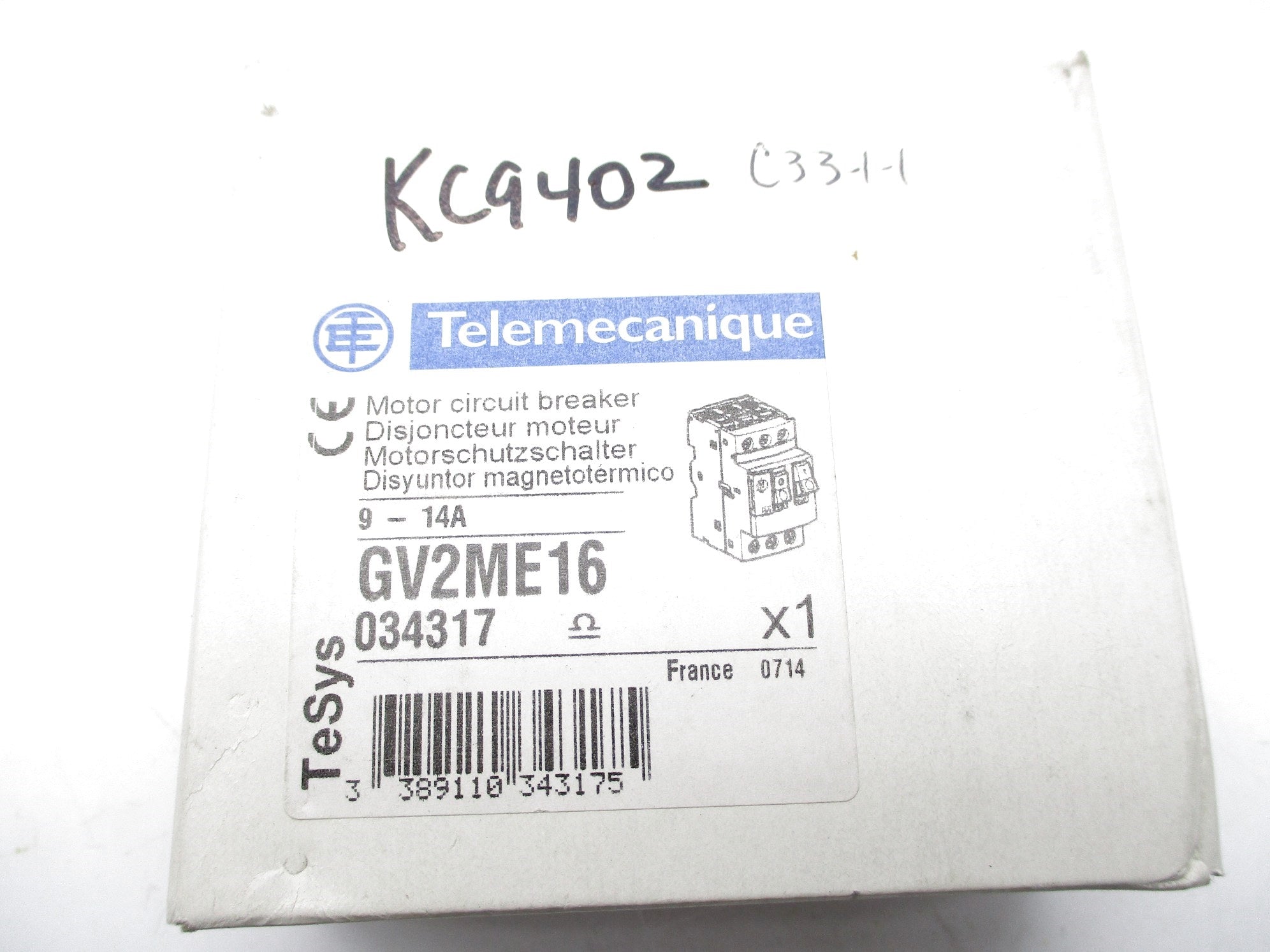 TELEMECANIQUE GV2ME16 9-14A NSFS