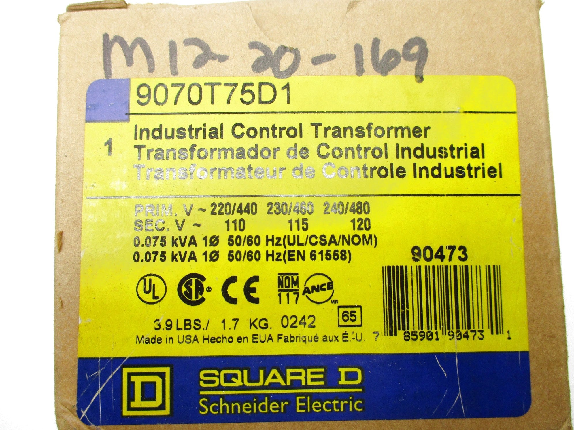 SQUARE D 9070T75D1 NSMP