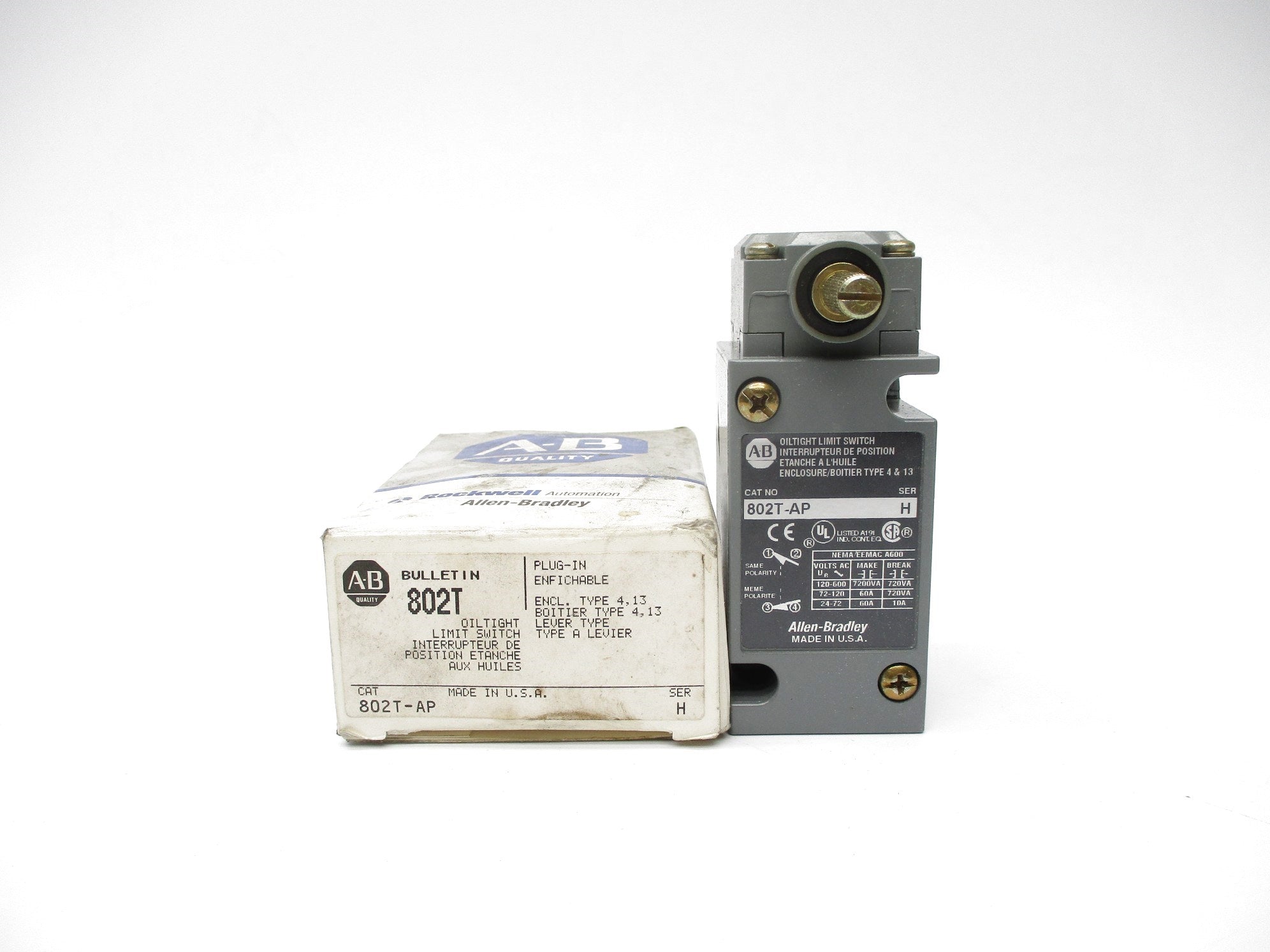 ALLEN BRADLEY 802T-AP SER. H 600VAC 60A (GY/BL) NSMP
