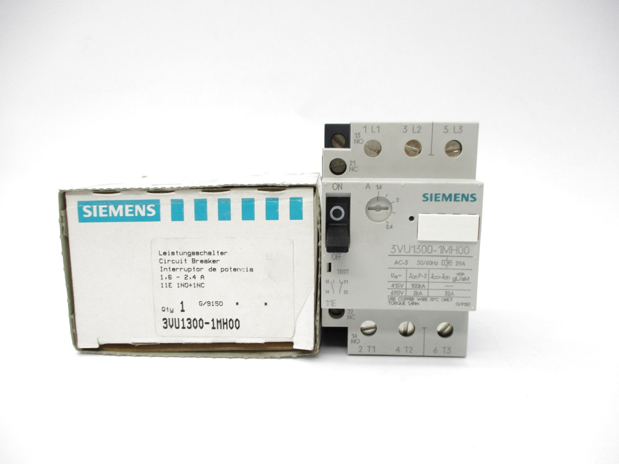 SIEMENS 3VU1300-1MH00 1.6-2.4A NSMP