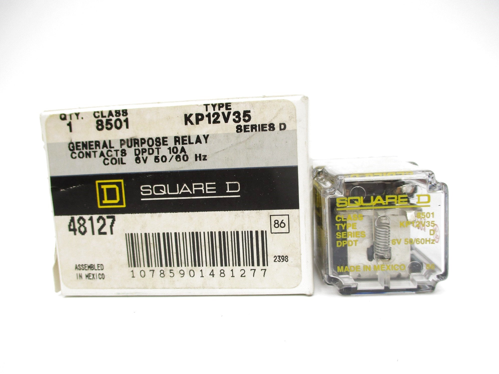 SQUARE D 8501KP12V35 SER. D 10A 6V NSMP