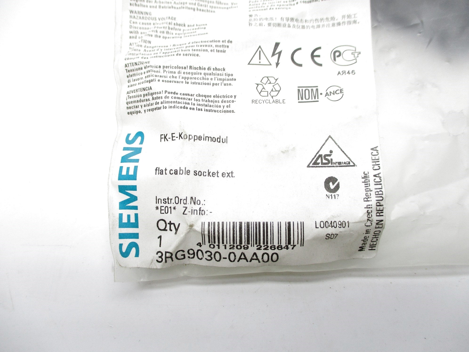SIEMENS 3RG9030-0AA00 NSMP