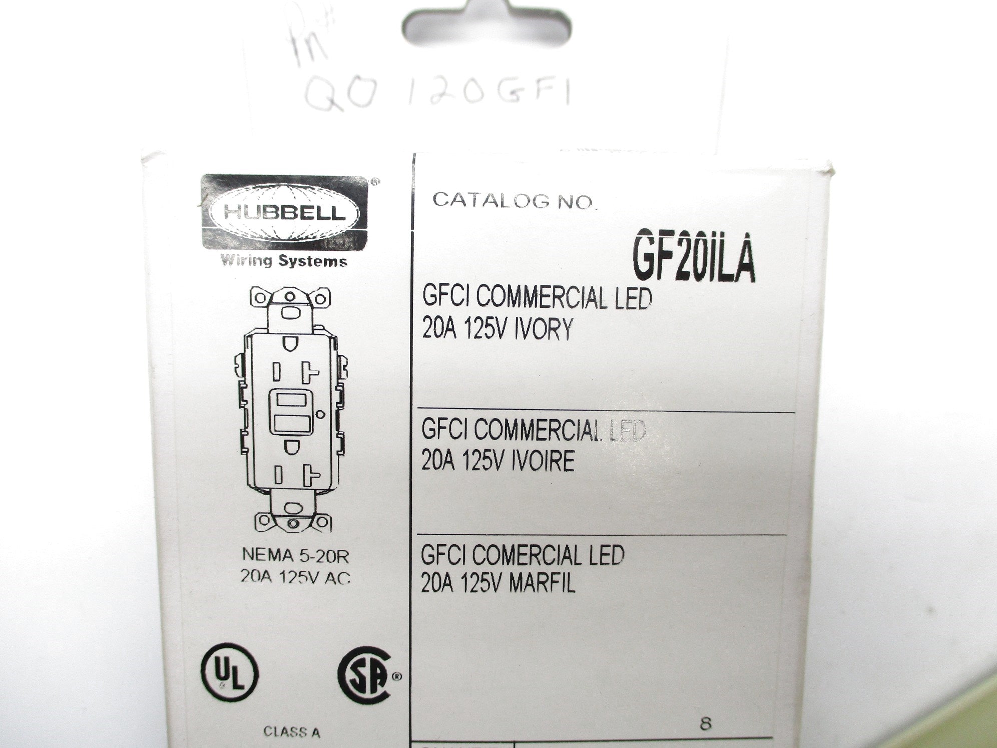 HUBBELL GF20ILA 125VAC 20A NSMP