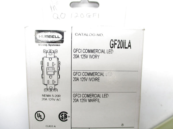 HUBBELL GF20ILA 125VAC 20A NSMP