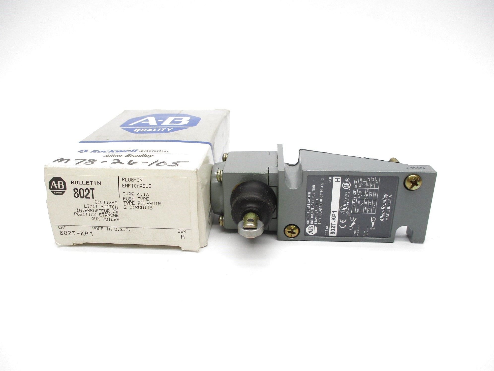 ALLEN BRADLEY 802T-KP1 SER. H (GY/BL) NSMP