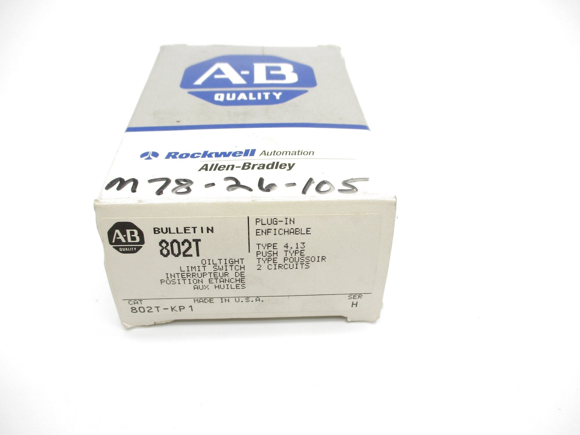 ALLEN BRADLEY 802T-KP1 SER. H (GY/BL) NSMP