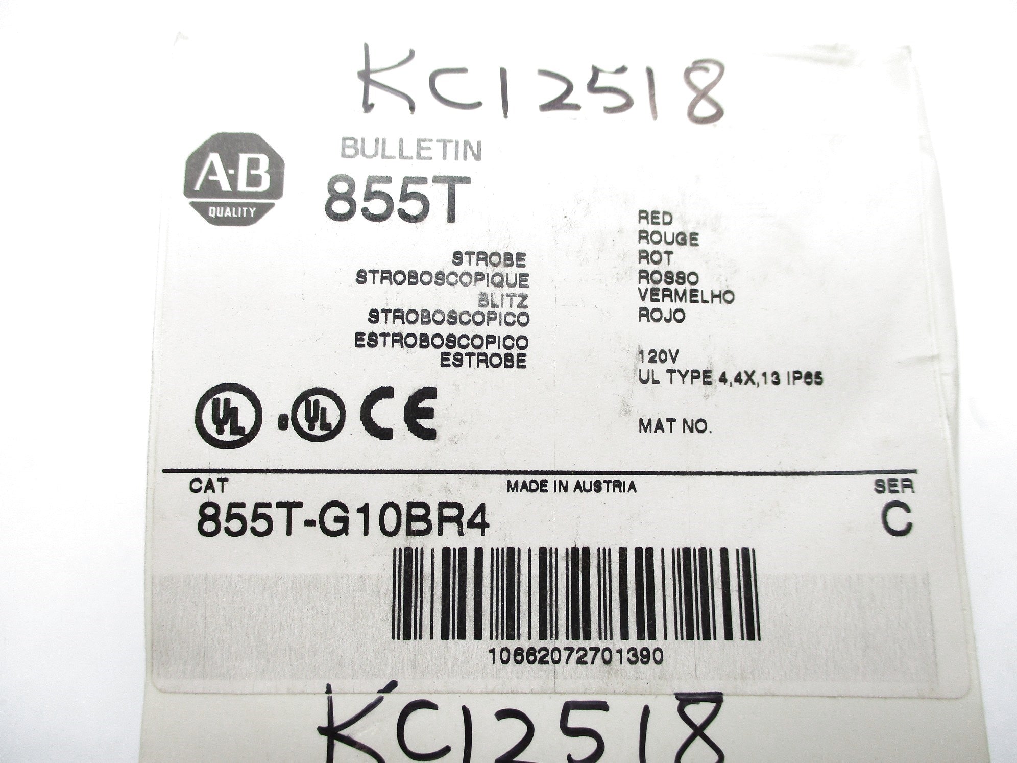 INDUSTRIAL SPARE PART 855T-G10BR4 SER. C (WH) NSMP