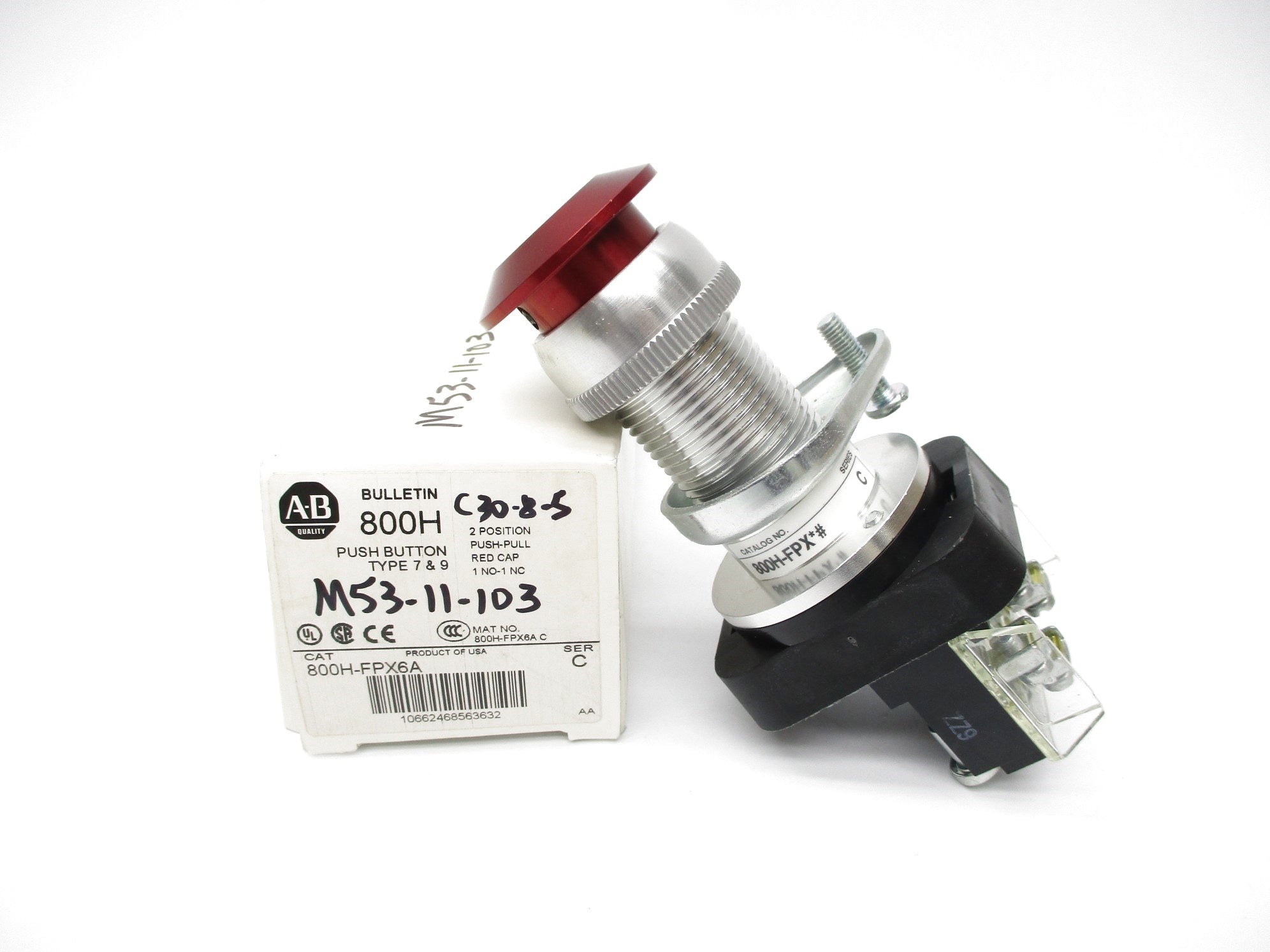 ALLEN BRADLEY 800H-FPX6A SER. C (WH) NSMP