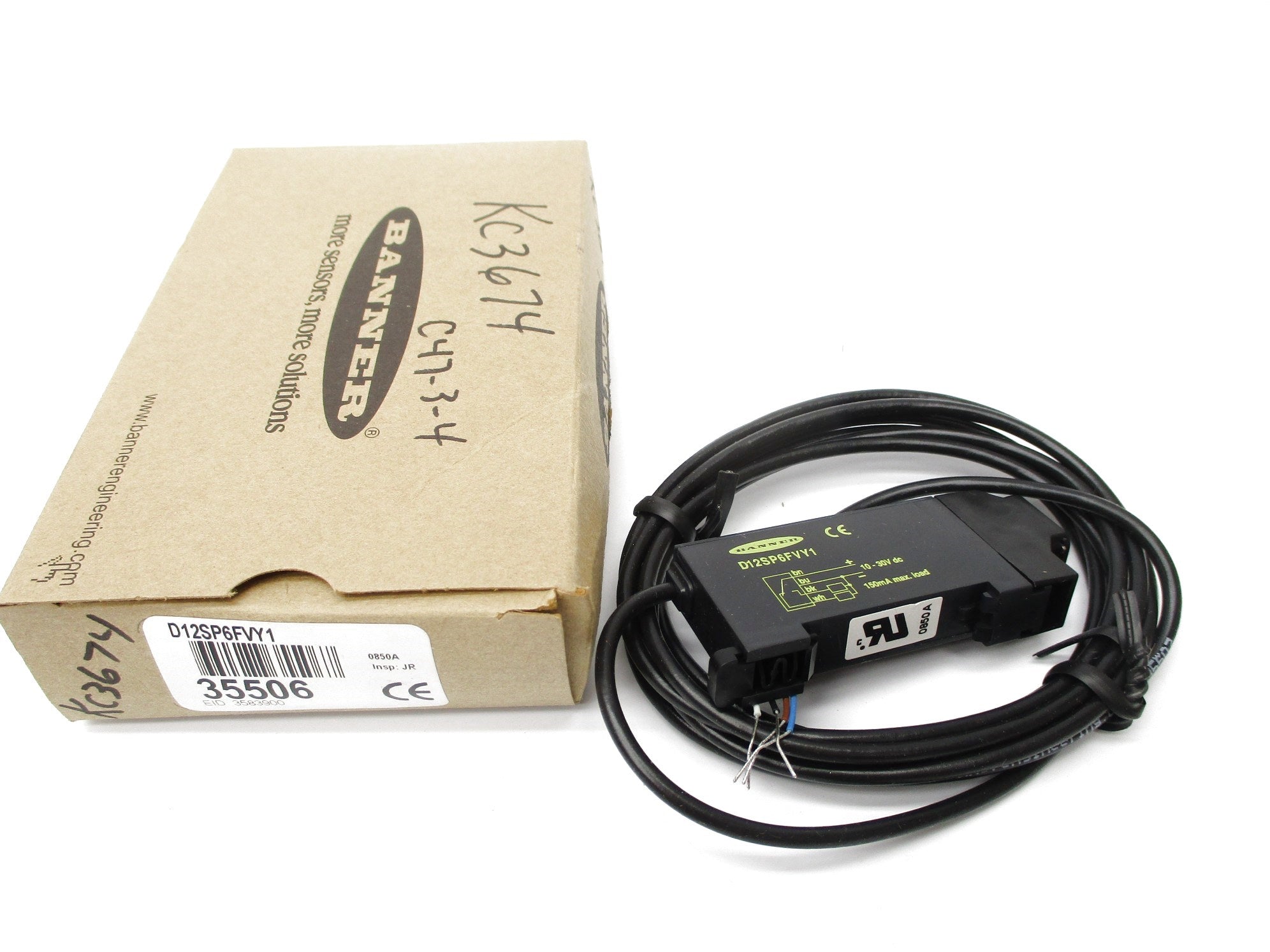 BANNER ENGINEERING D12SP6FVY1 35506 NSMP