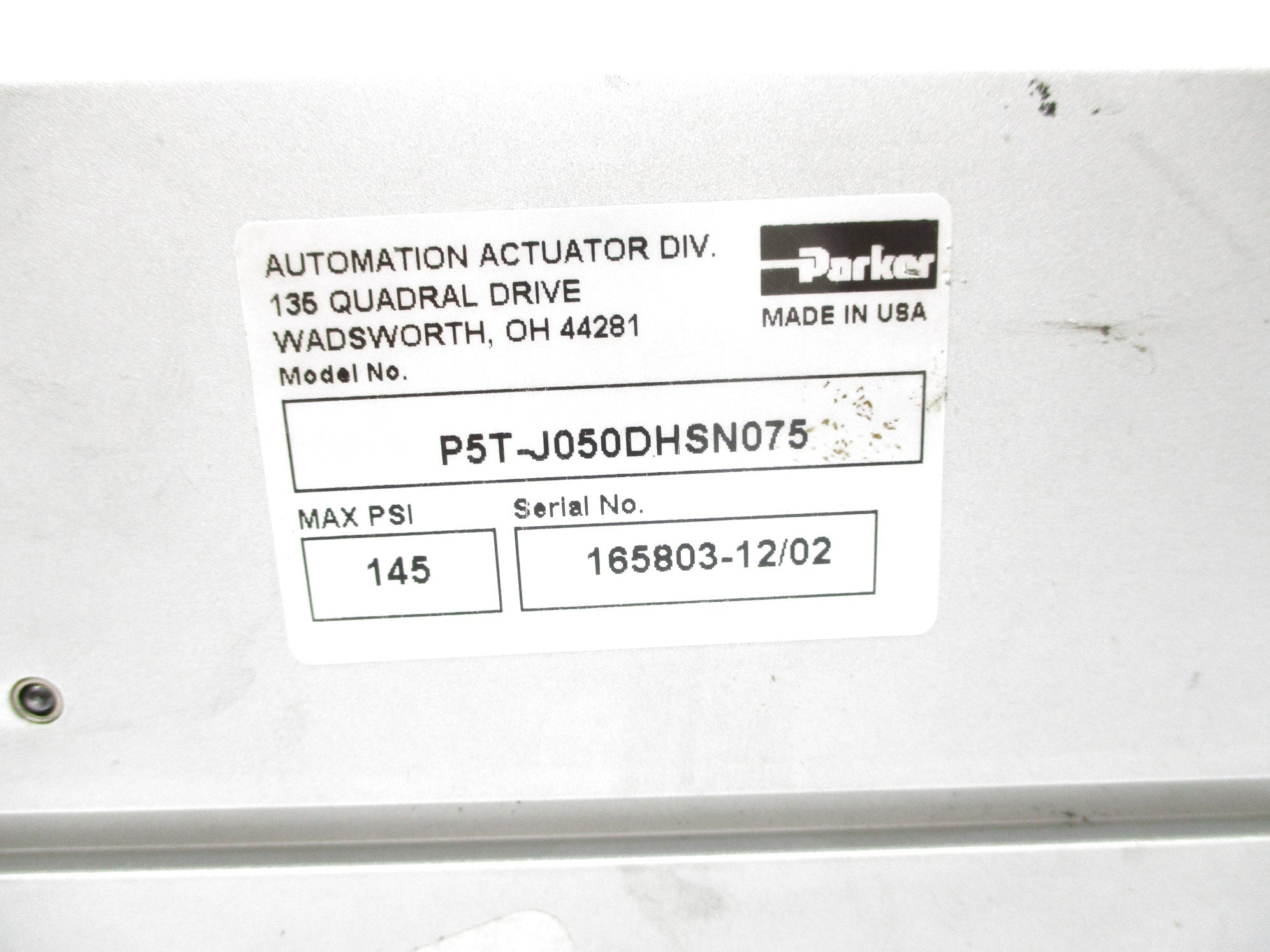 PARKER P5T-J050DHSN075 145PSI NSNP