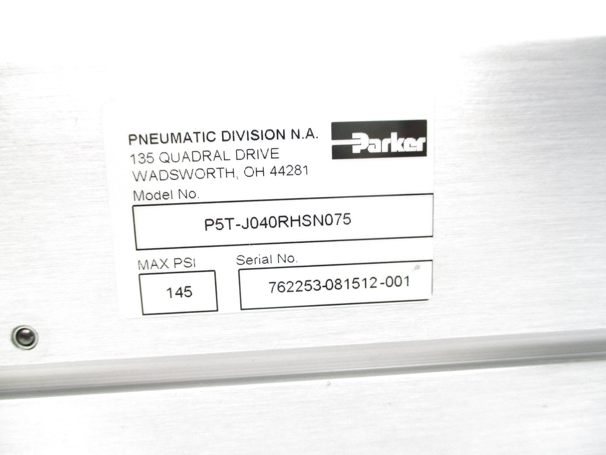 PARKER P5T-J040RHSN075 145PSI NSNP
