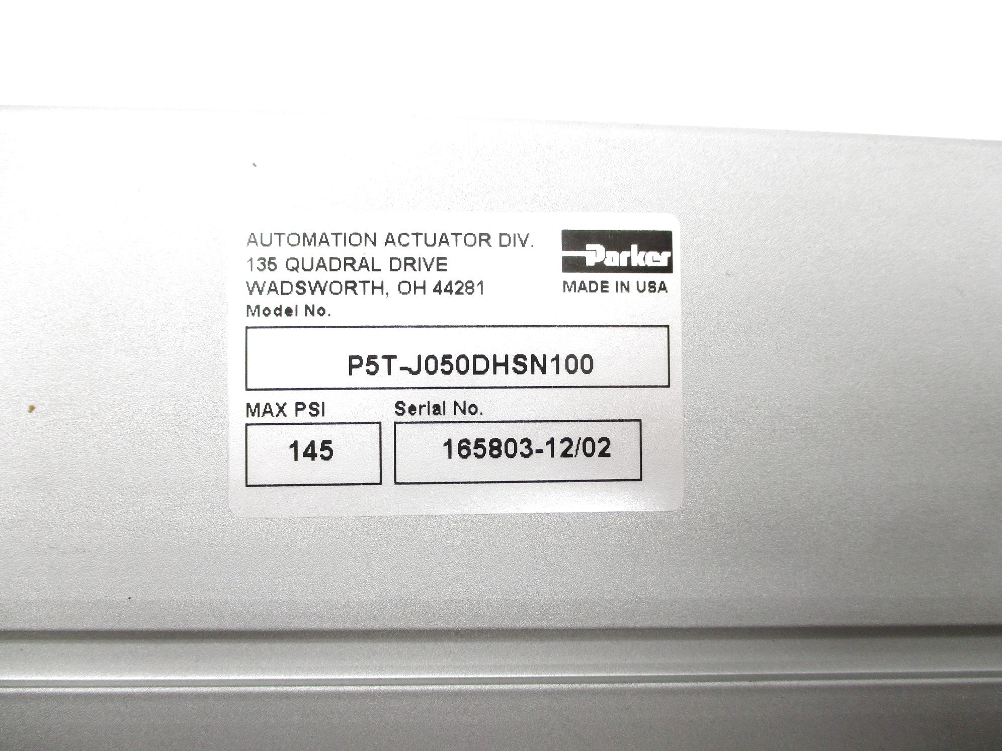 PARKER P5T-J050DHSN100 145PSI NSNP