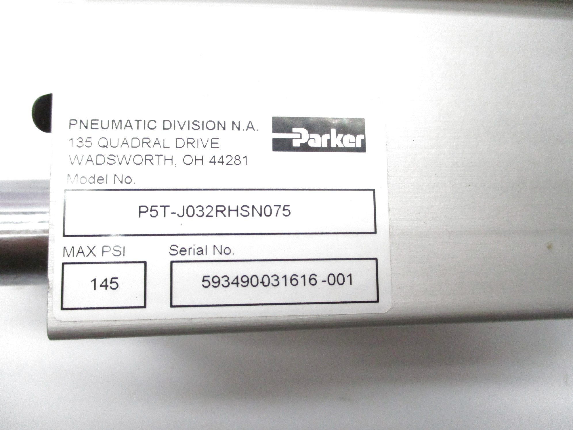 PARKER P5T-J032RHSN075 145PSI NSNP