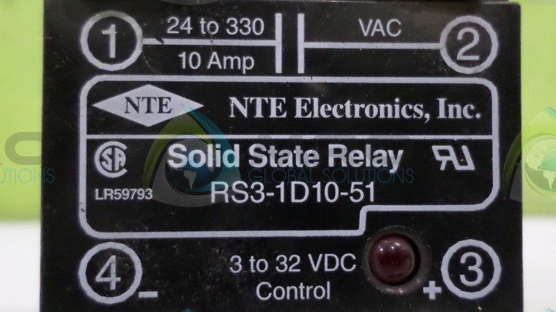 NTE ELECTRONICS RS3-1D10-51 SOLID STATE RELAY  UNMP