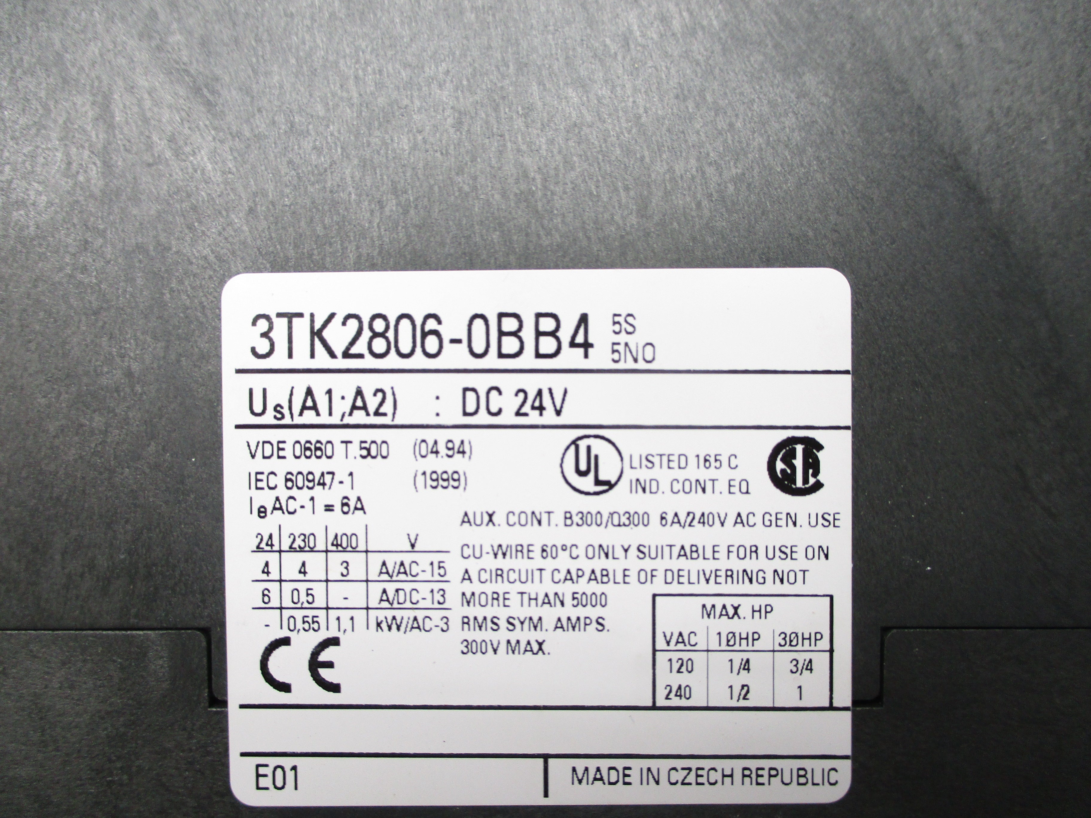 SIEMENS 3TK2806-0BB4 24VDC NSNP