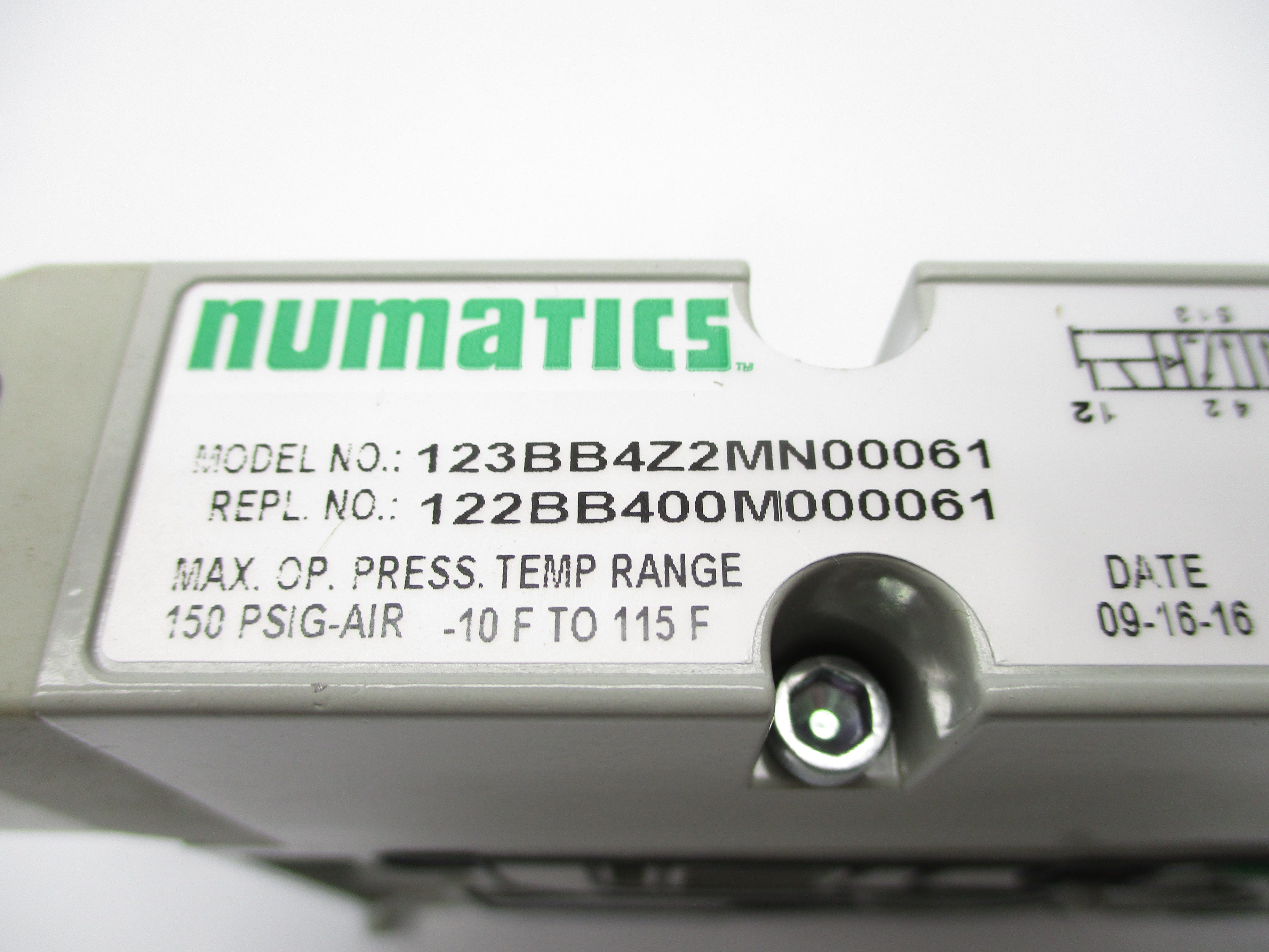 NUMATICS 123BB4Z2MN00061 150PSIG NSNP