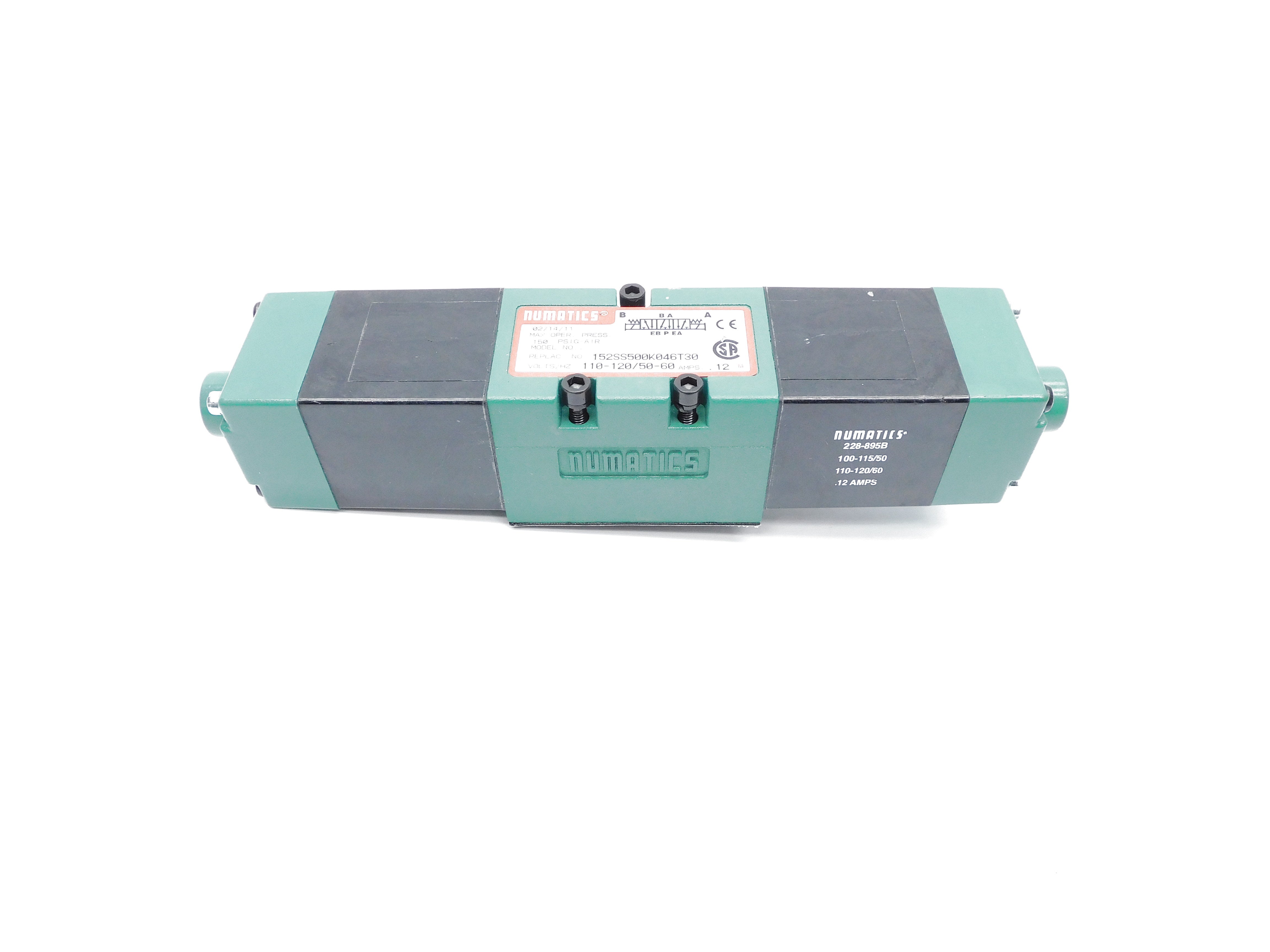 NUMATICS 152SS500K046T30 110/120V .12A 150PSI  NSNP