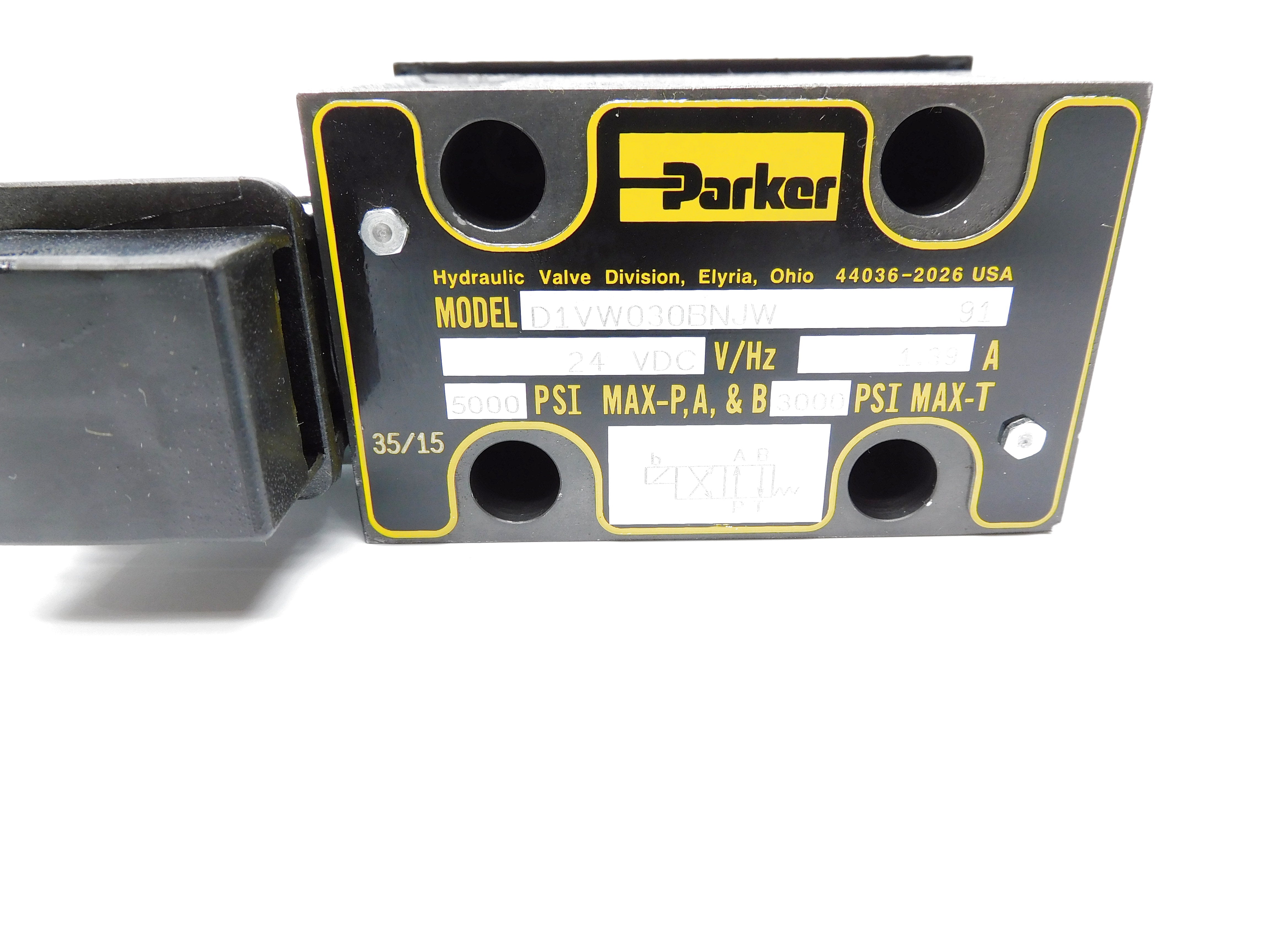 PARKER D1VW030BNJW-91 24VDC 3000-5000PSI NSNP