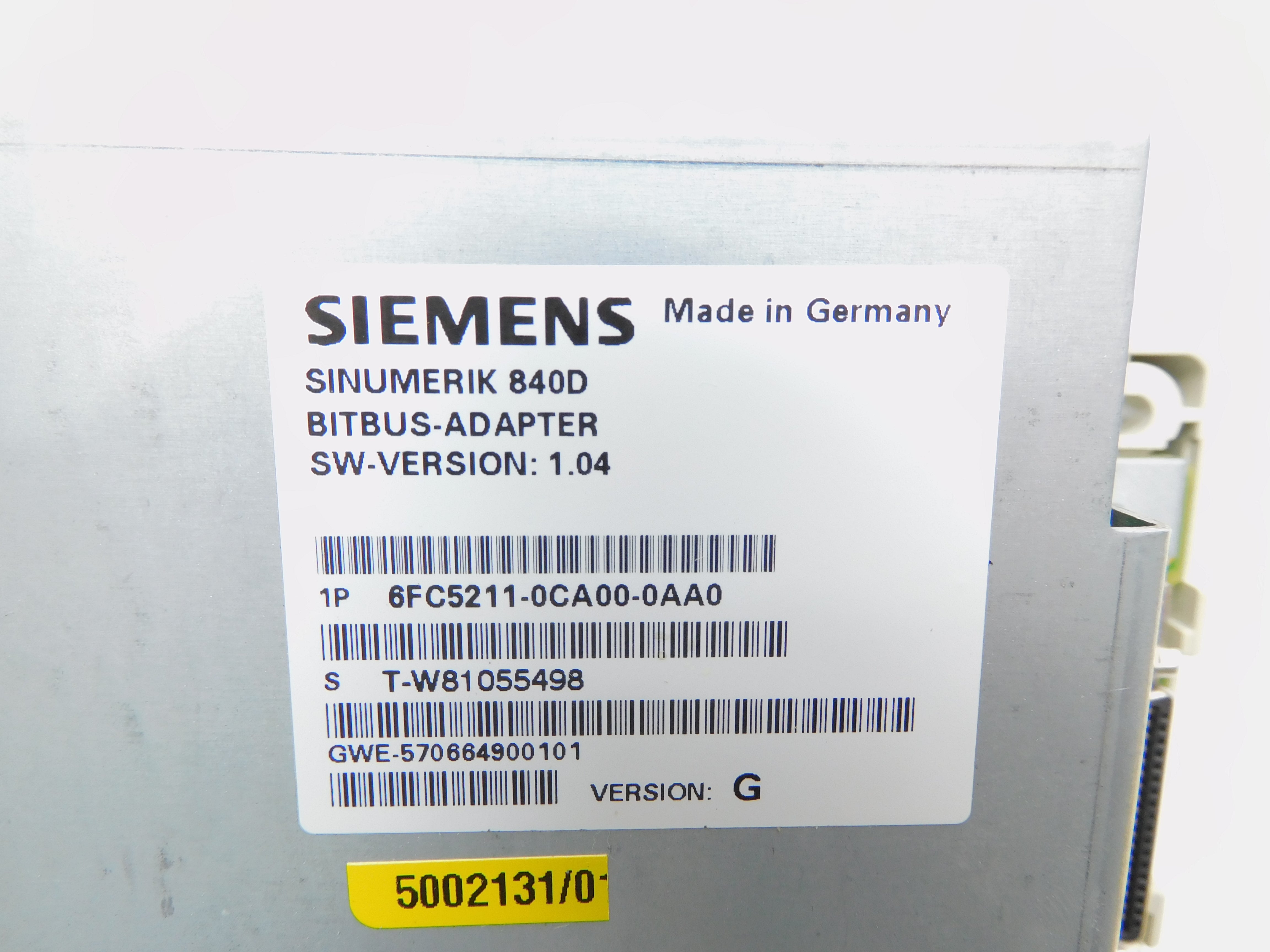 SIEMENS 6FC5211-0CA00-0AA0 NSNP