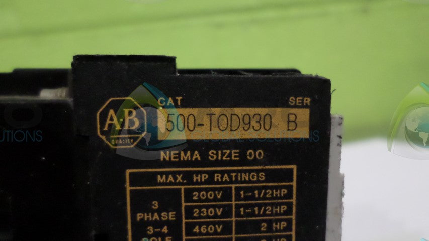 ALLEN BRADLEY 500-TOD930 RELAY *USED*