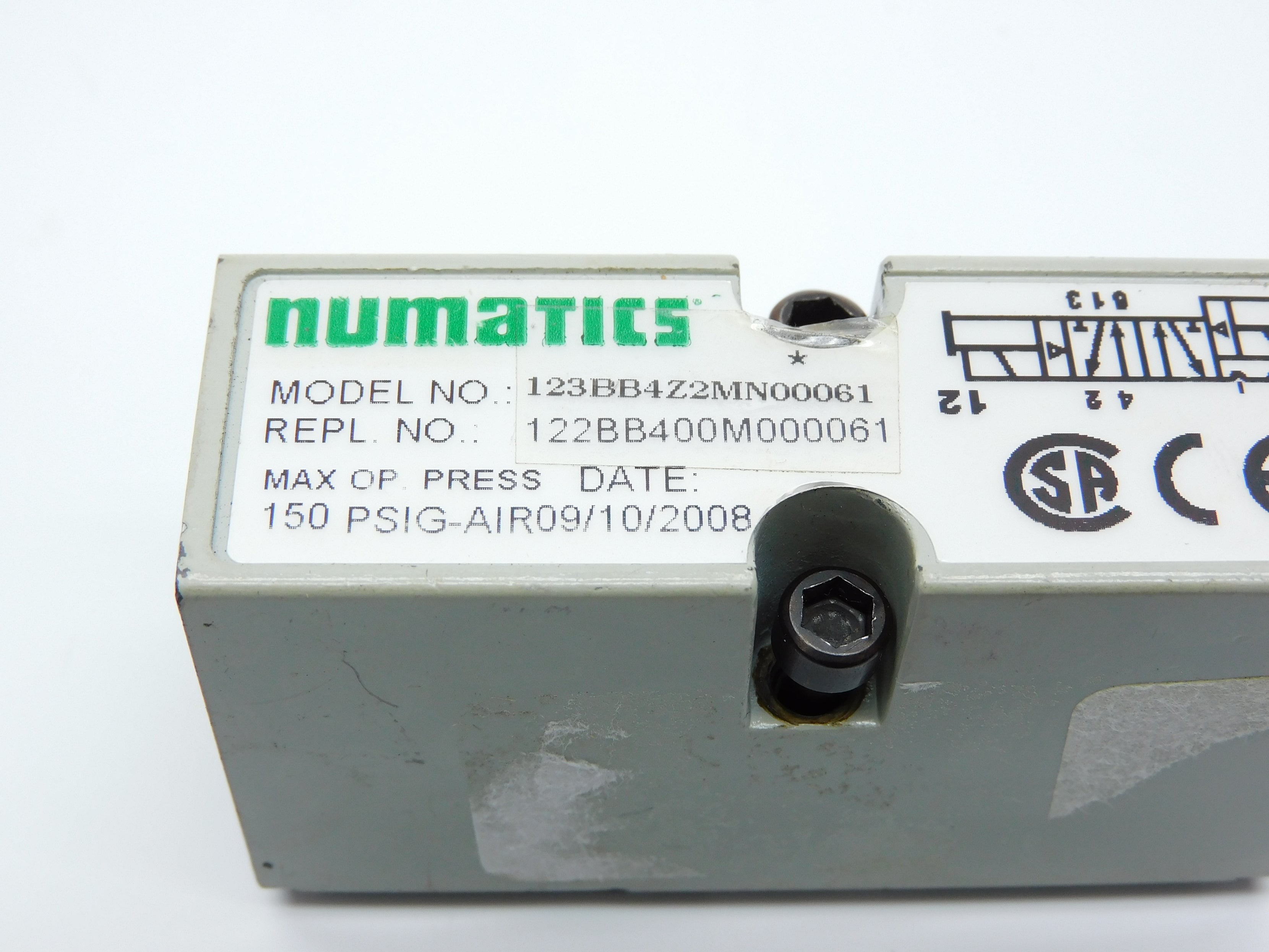 NUMATICS 123BB4Z2MN00061 150PSIG UNMP