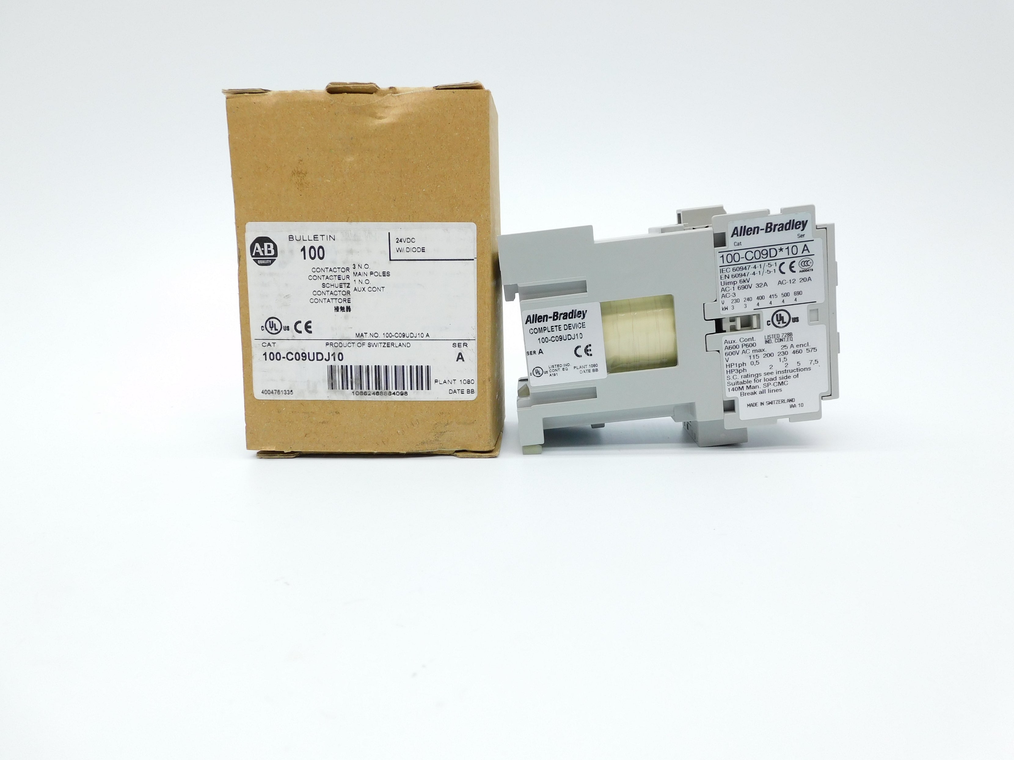 ALLEN BRADLEY 100-C09UDJ10 SER. A 24VDC (BR/WH) NSMP