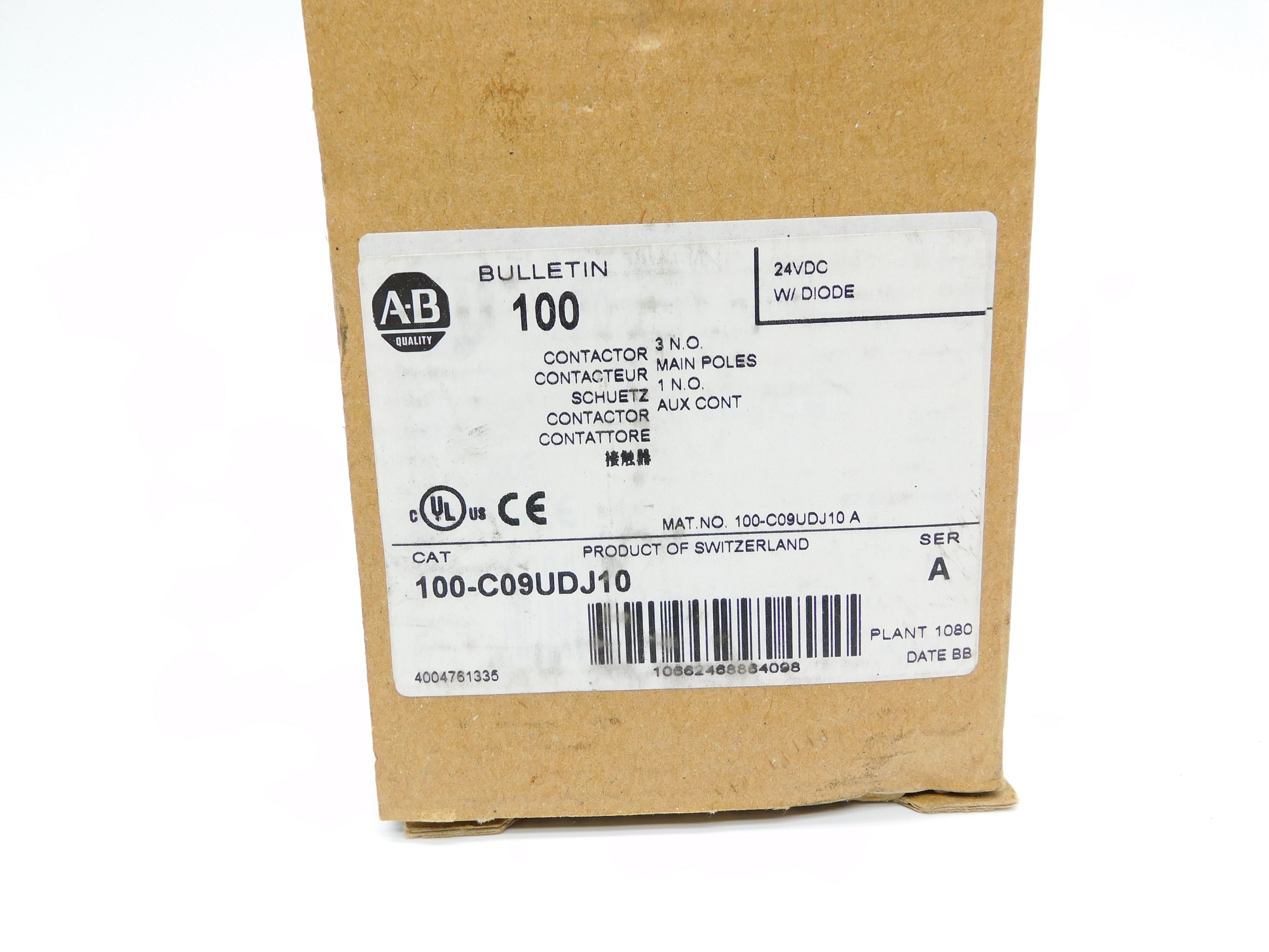 ALLEN BRADLEY 100-C09UDJ10 SER. A 24VDC (BR/WH) NSMP