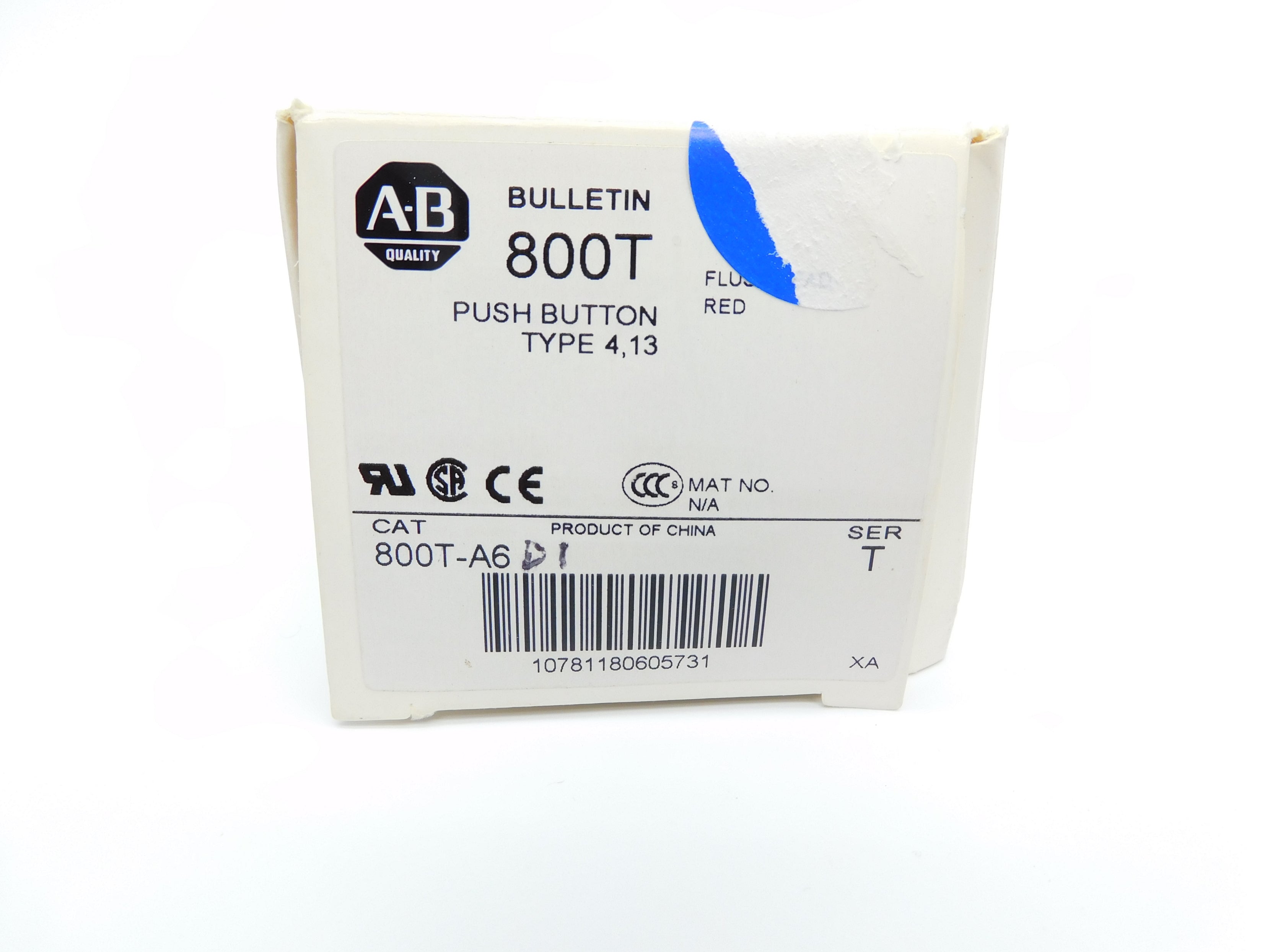 ALLEN BRADLEY 800T-A6D1 SER. T (WH) NSMP
