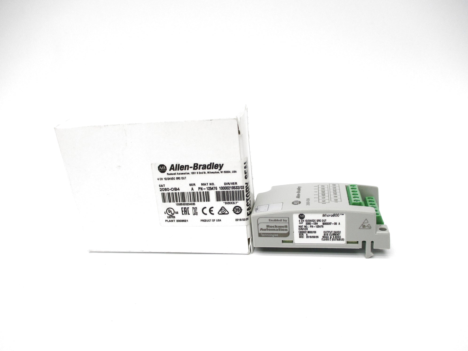 ALLEN BRADLEY 2080-OB4 SER. A (WH) NSMP