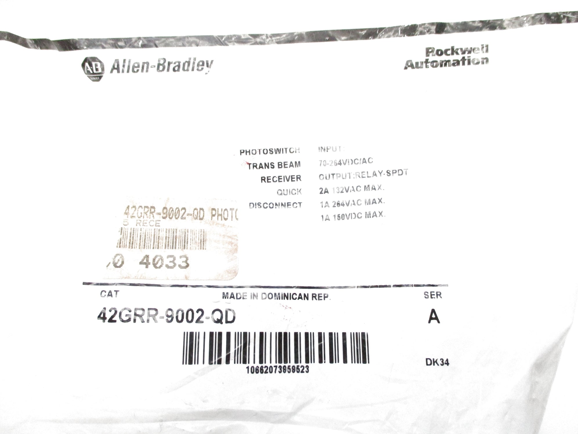 ALLEN BRADLEY 42GRR-9002-QD SER. A NSMP