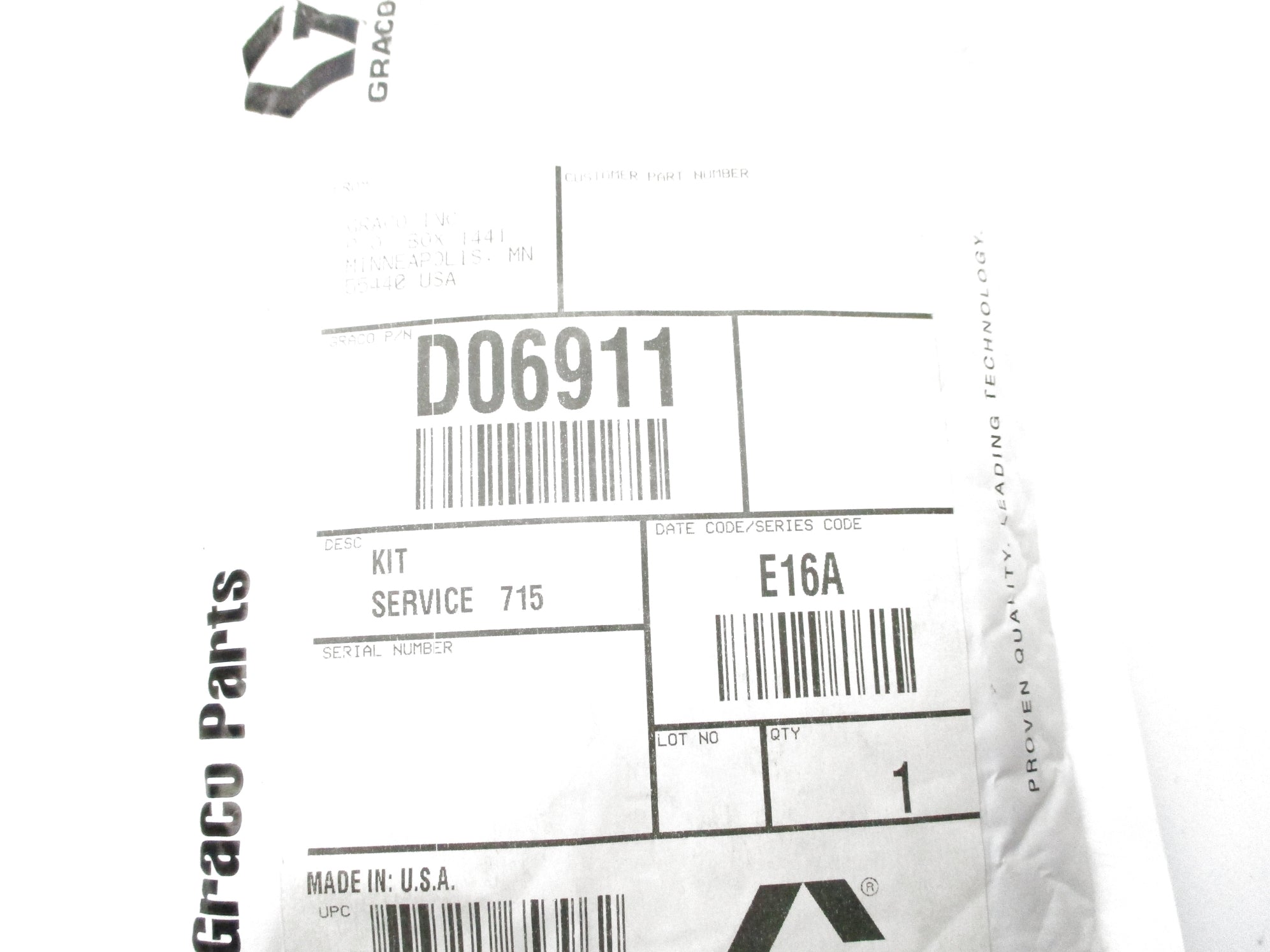 GRACO D06911 NSFS