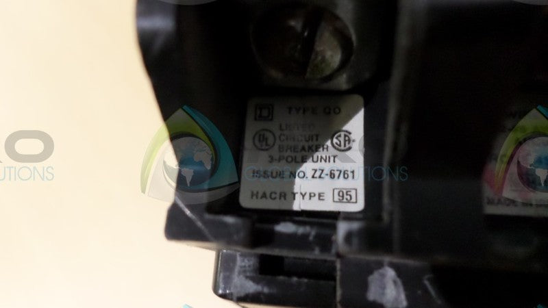 SQUARE D ZZ-6761 QO340 CIRCUIT BREAKER *USED*