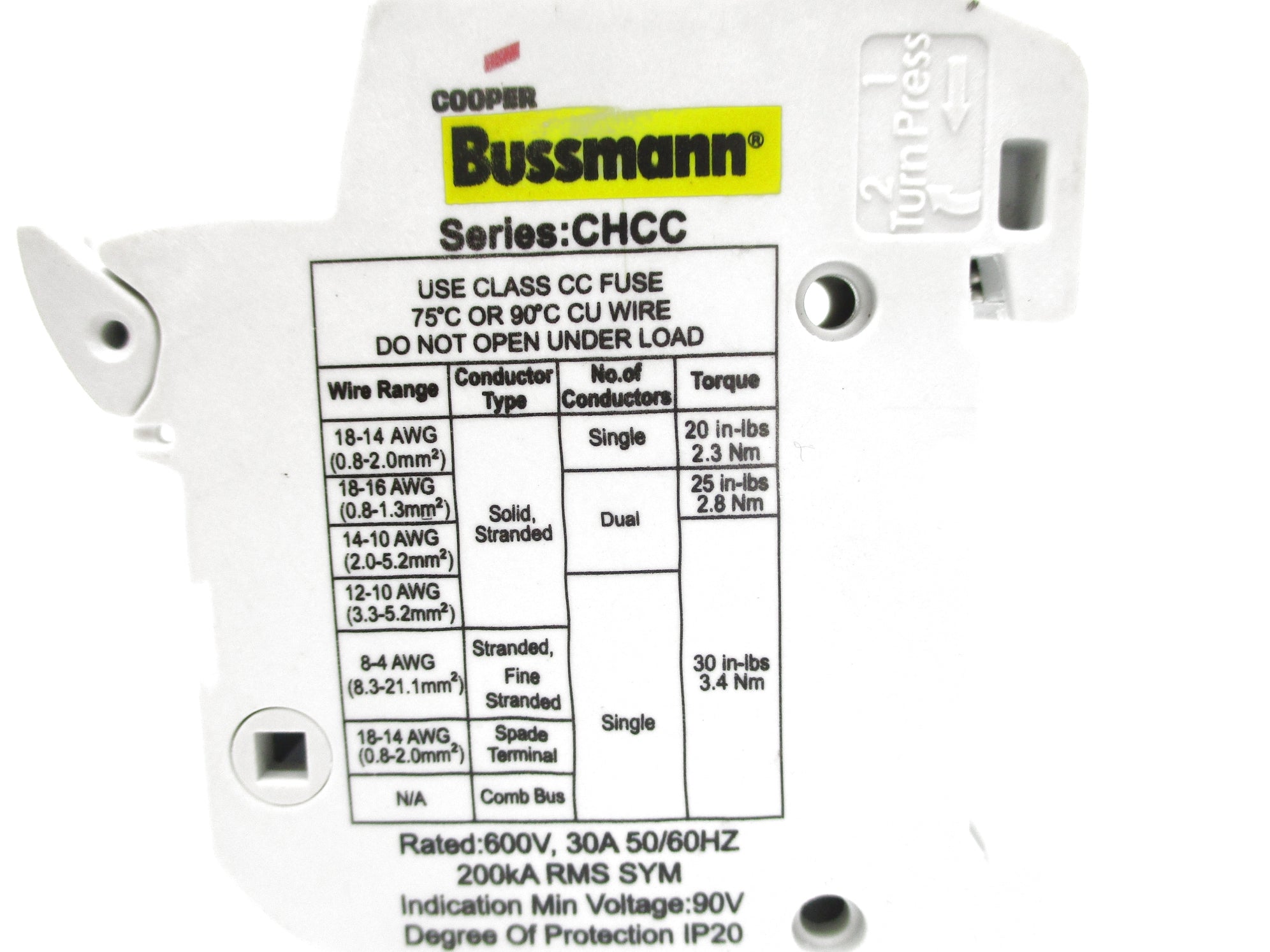 BUSSMANN CHCC 600V 30A NSNP