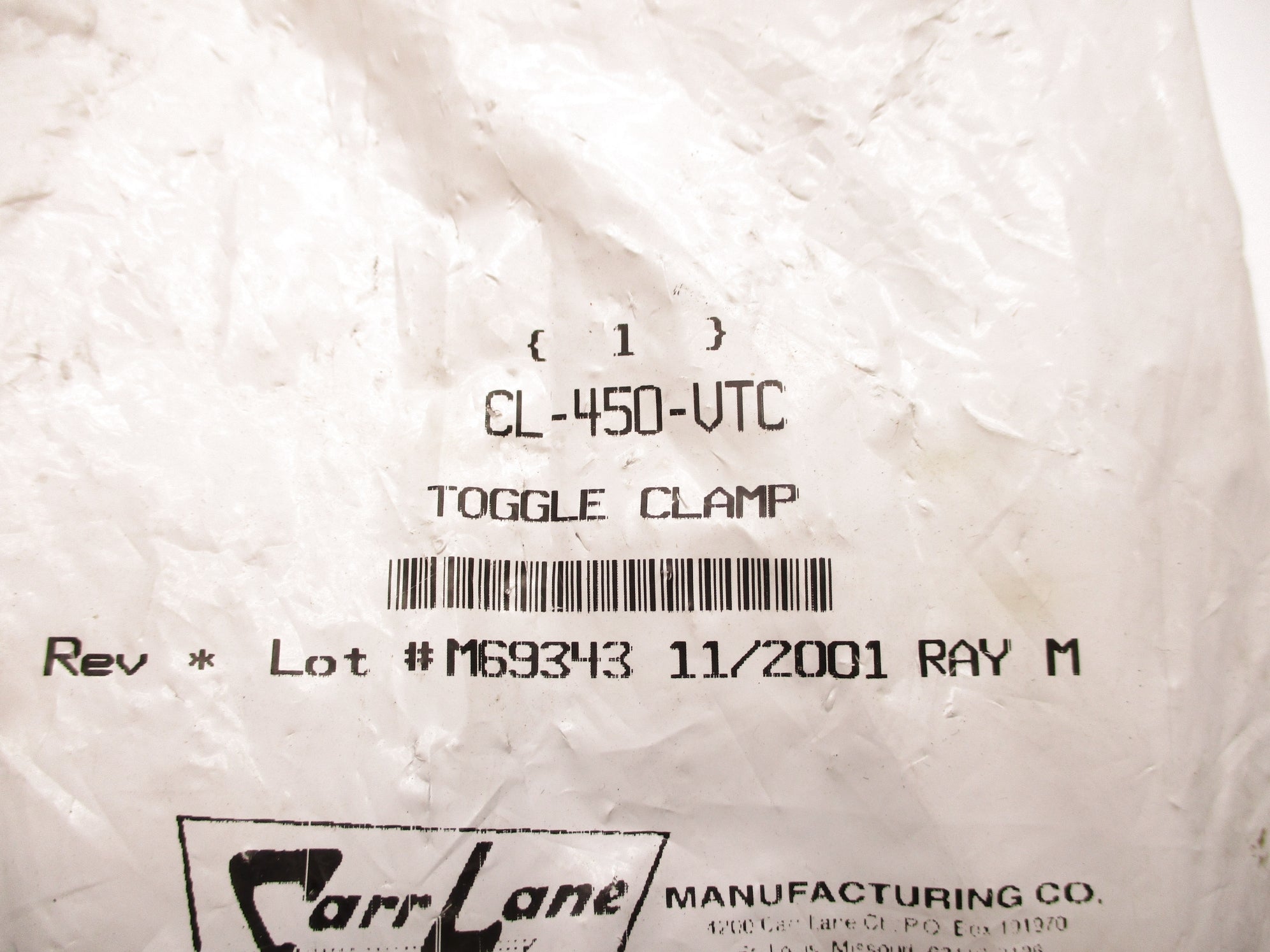 CARR LANE CL-450-VTC NSMP