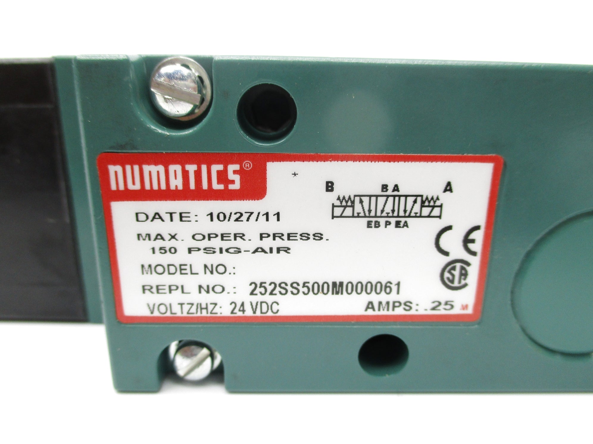NUMATICS 252SS500M000061 24VDC 150PSIG NSNP